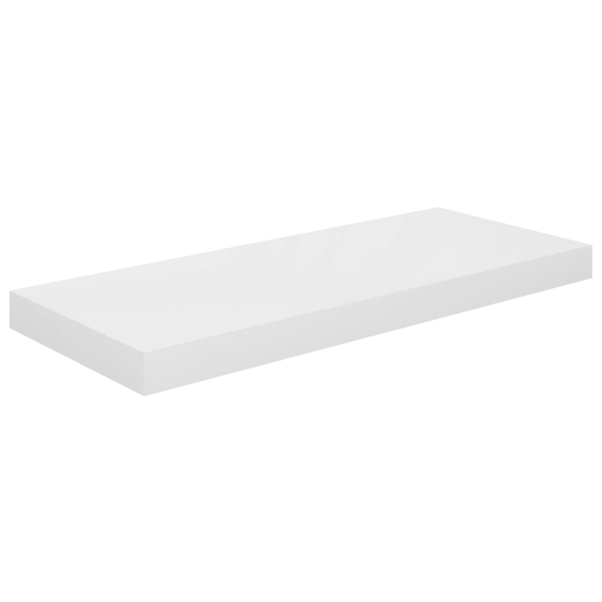 Vidaxl Floating Wall Shelf High Gloss White 23.6'X9.3'X1.5' Mdf