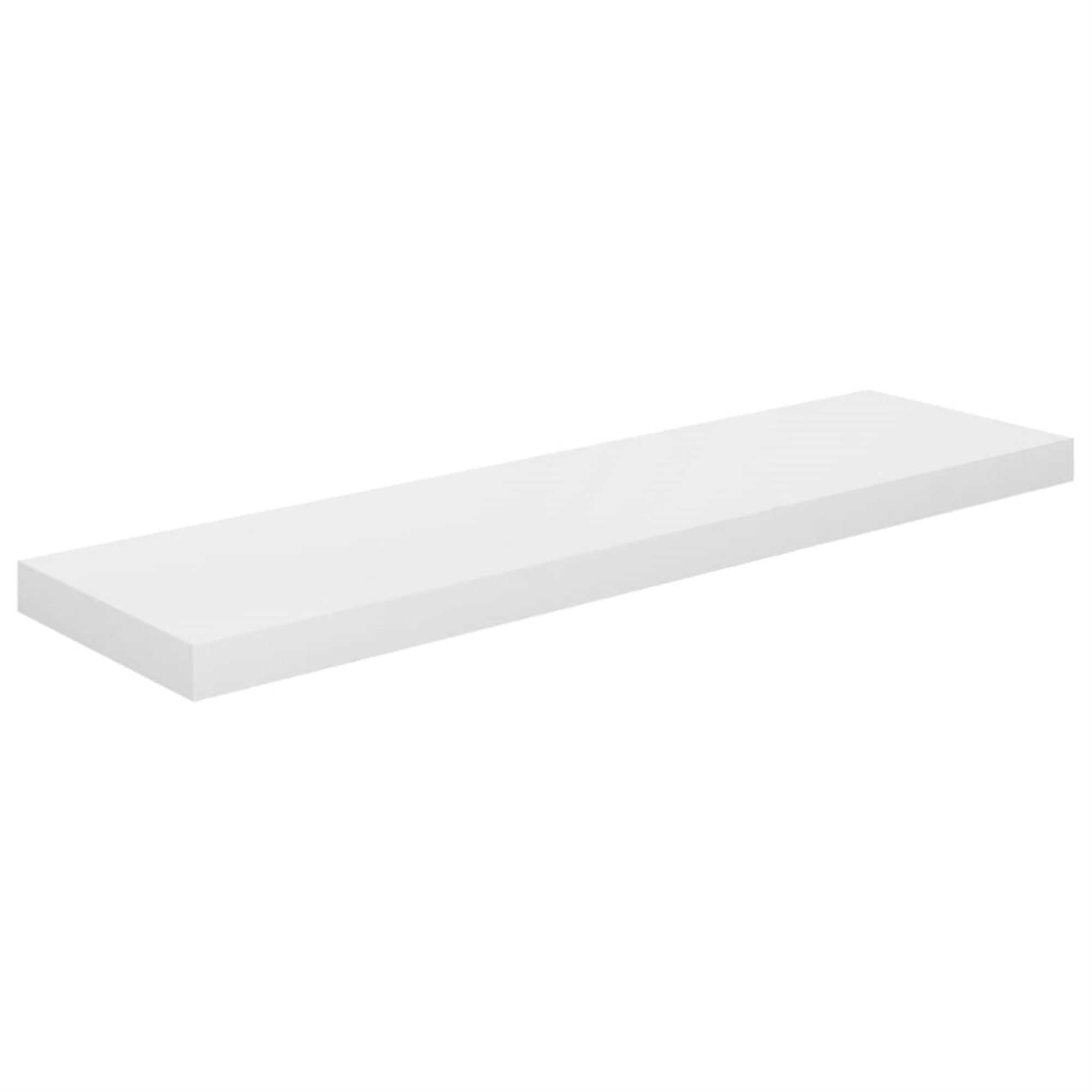 Vidaxl Floating Wall Shelf High Gloss White 35.4'X9.3'X1.5' Mdf