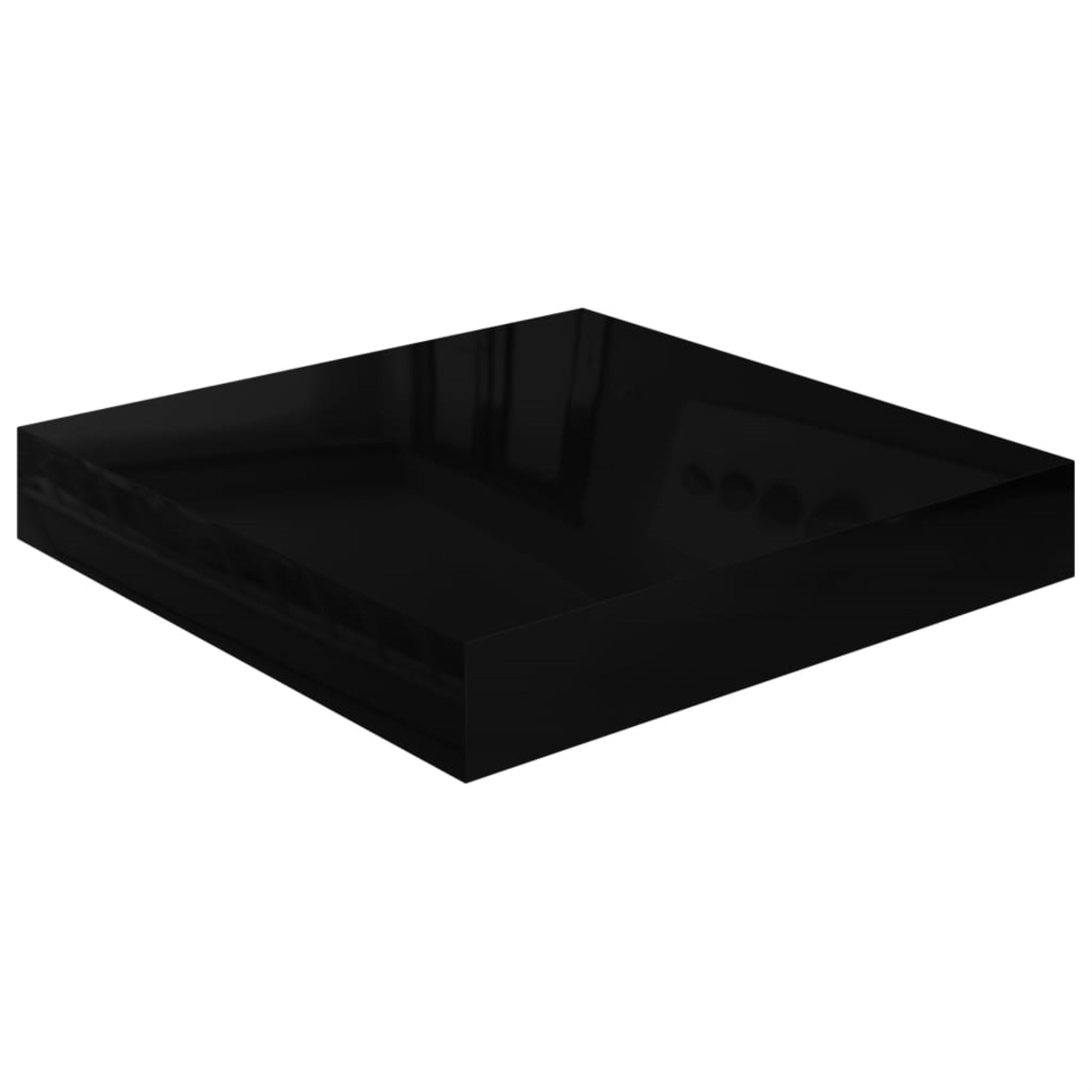 Vidaxl Floating Wall Shelf High Gloss Black 9.1'X9.3'X1.5' Mdf