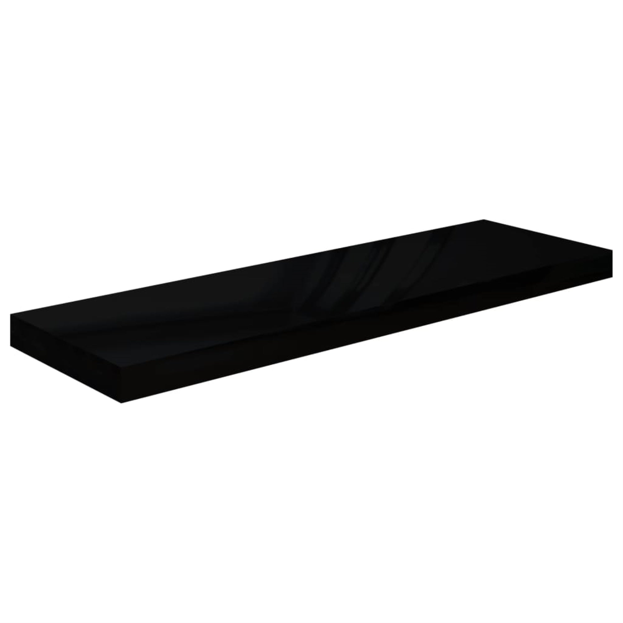 Vidaxl Floating Wall Shelf High Gloss Black 31.5'X9.3'X1.5' Mdf
