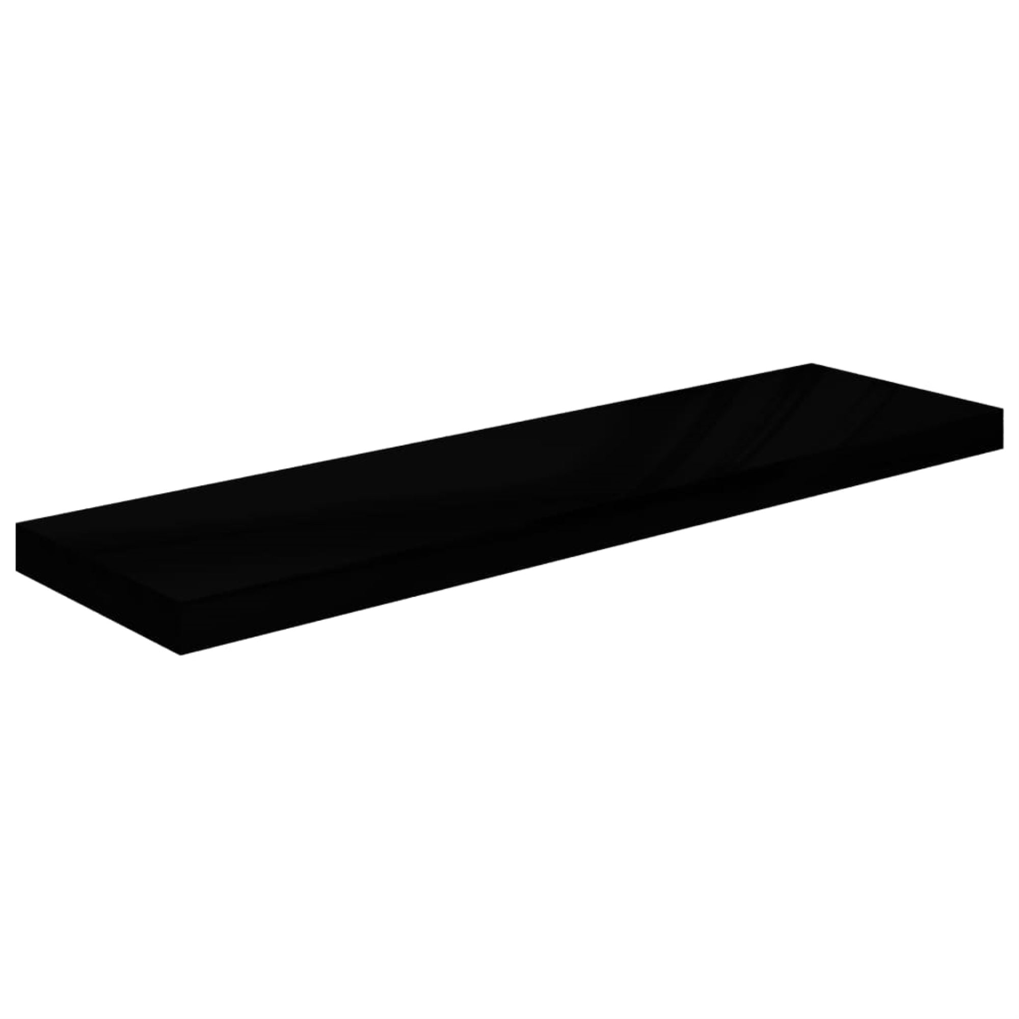 Vidaxl Floating Wall Shelf High Gloss Black 35.4'X9.3'X1.5' Mdf