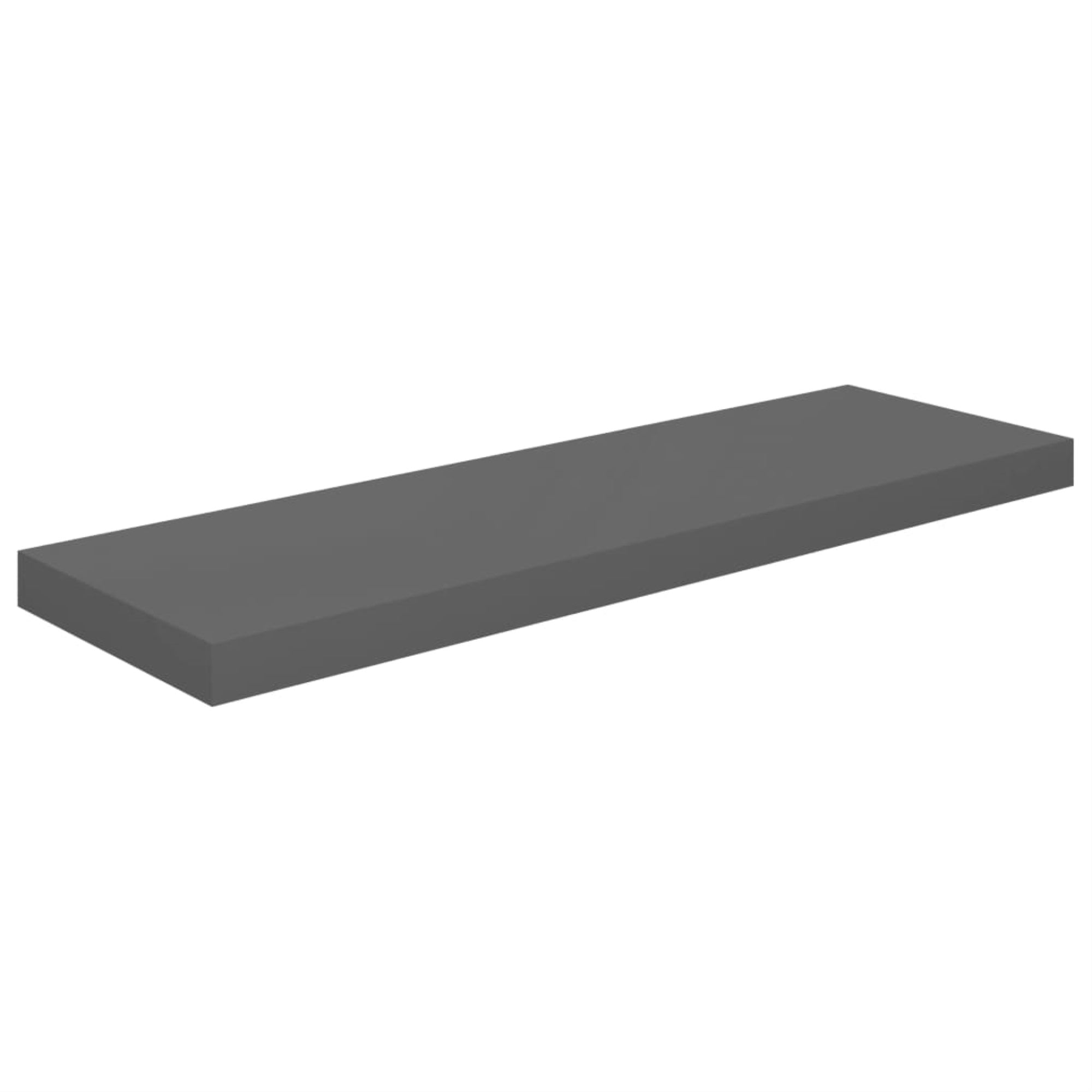 Vidaxl Floating Wall Shelf High Gloss Gray 31.5'X9.3'X1.5' Mdf