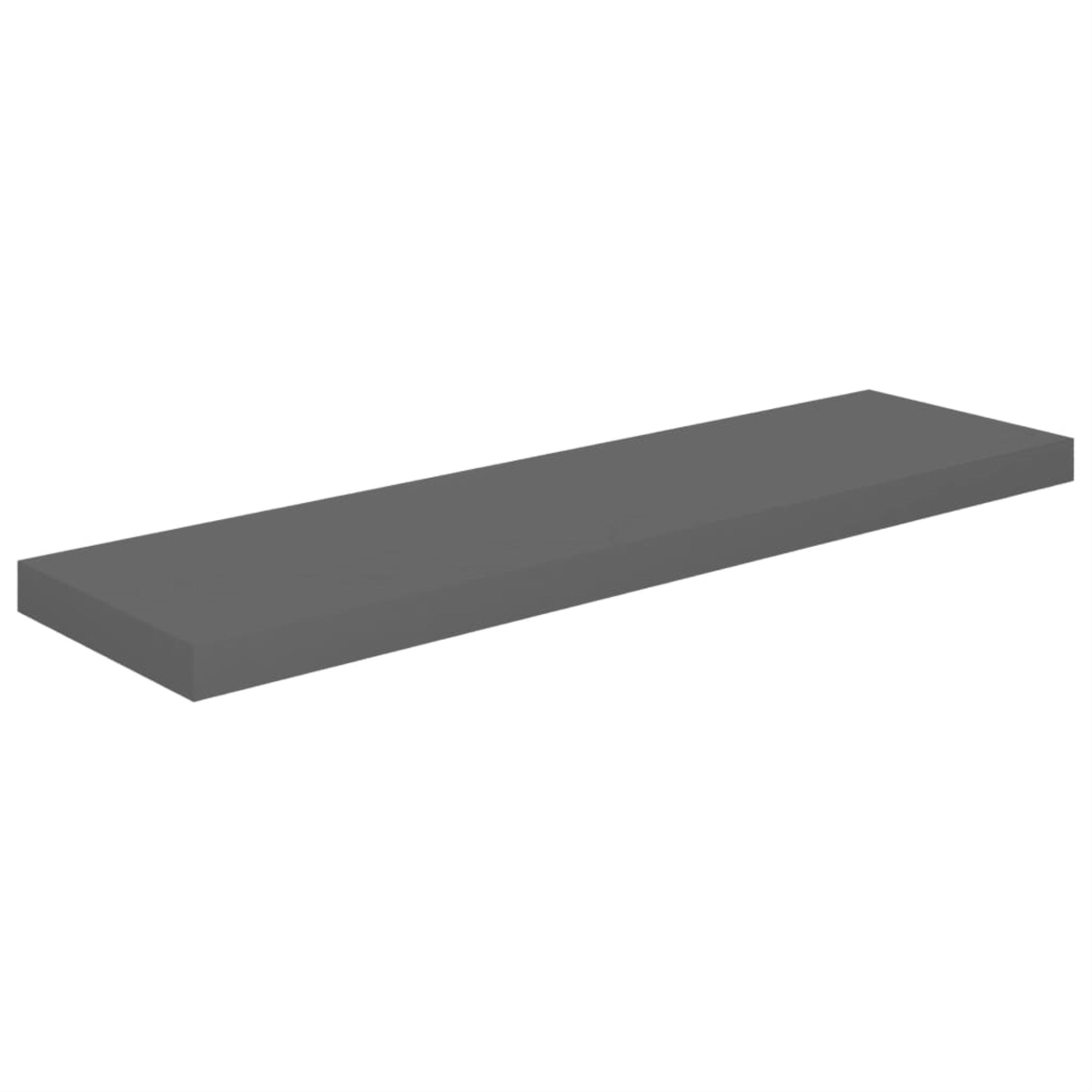 Vidaxl Floating Wall Shelf High Gloss Gray 35.4'X9.3'X1.5' Mdf