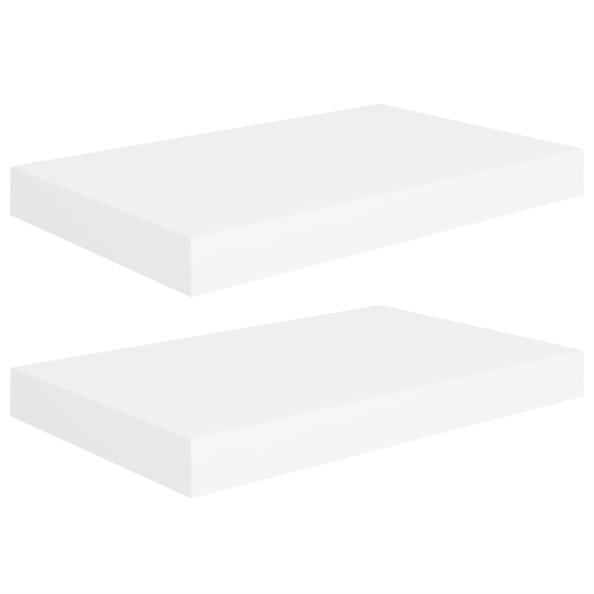 Vidaxl Floating Wall Shelves 2 Pcs White 15.7'X9.1'X1.5' Mdf