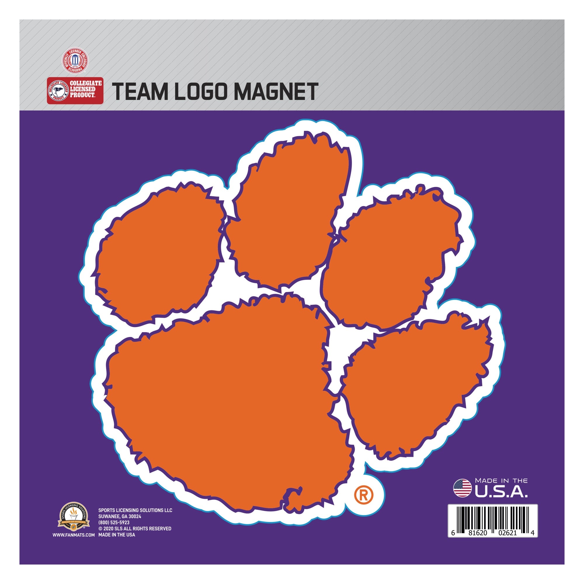 Clemson Large Team Logo Magnet 10 (8.7329X8.3078)