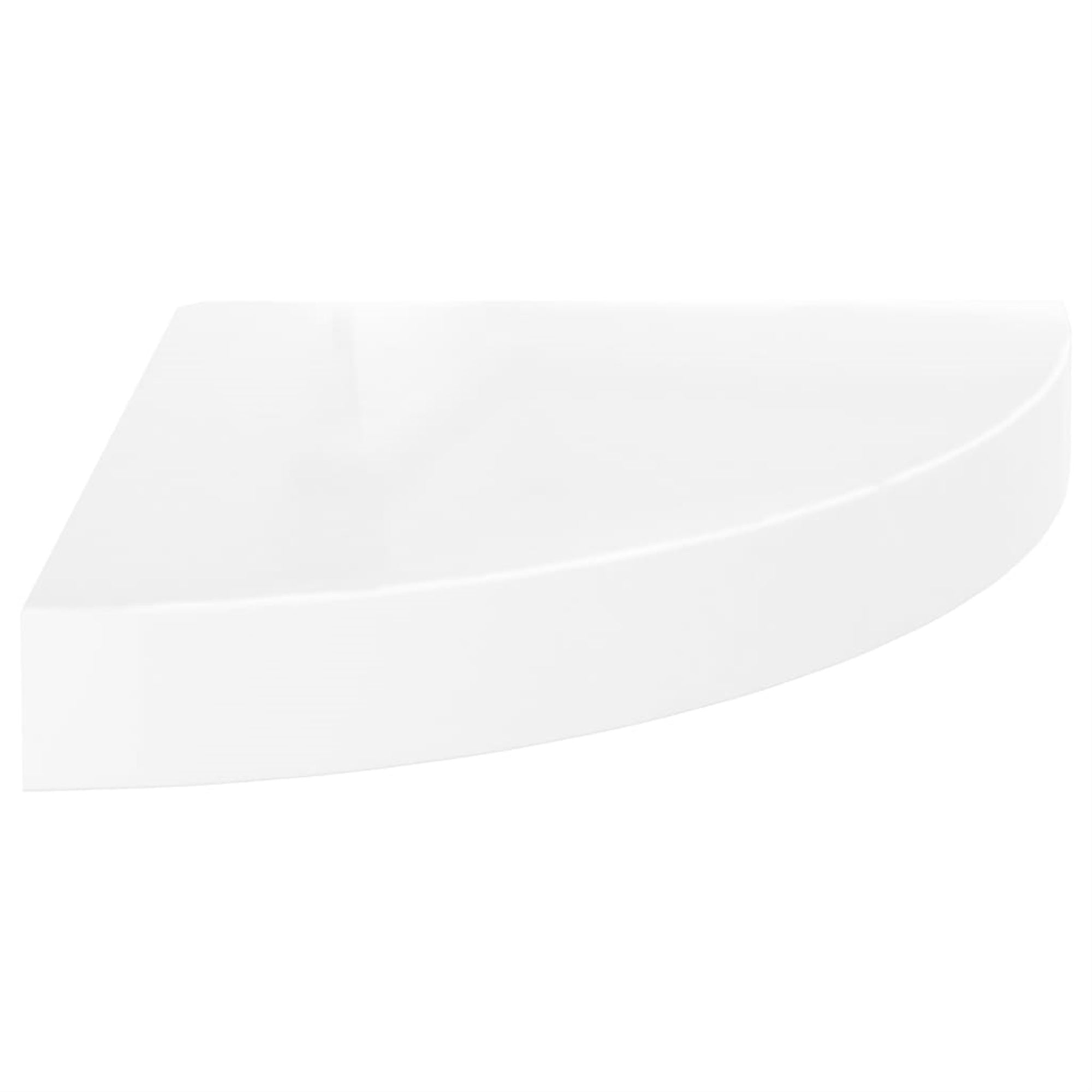 Vidaxl Floating Corner Shelf High Gloss White 9.8'X9.8'X1.5' Mdf
