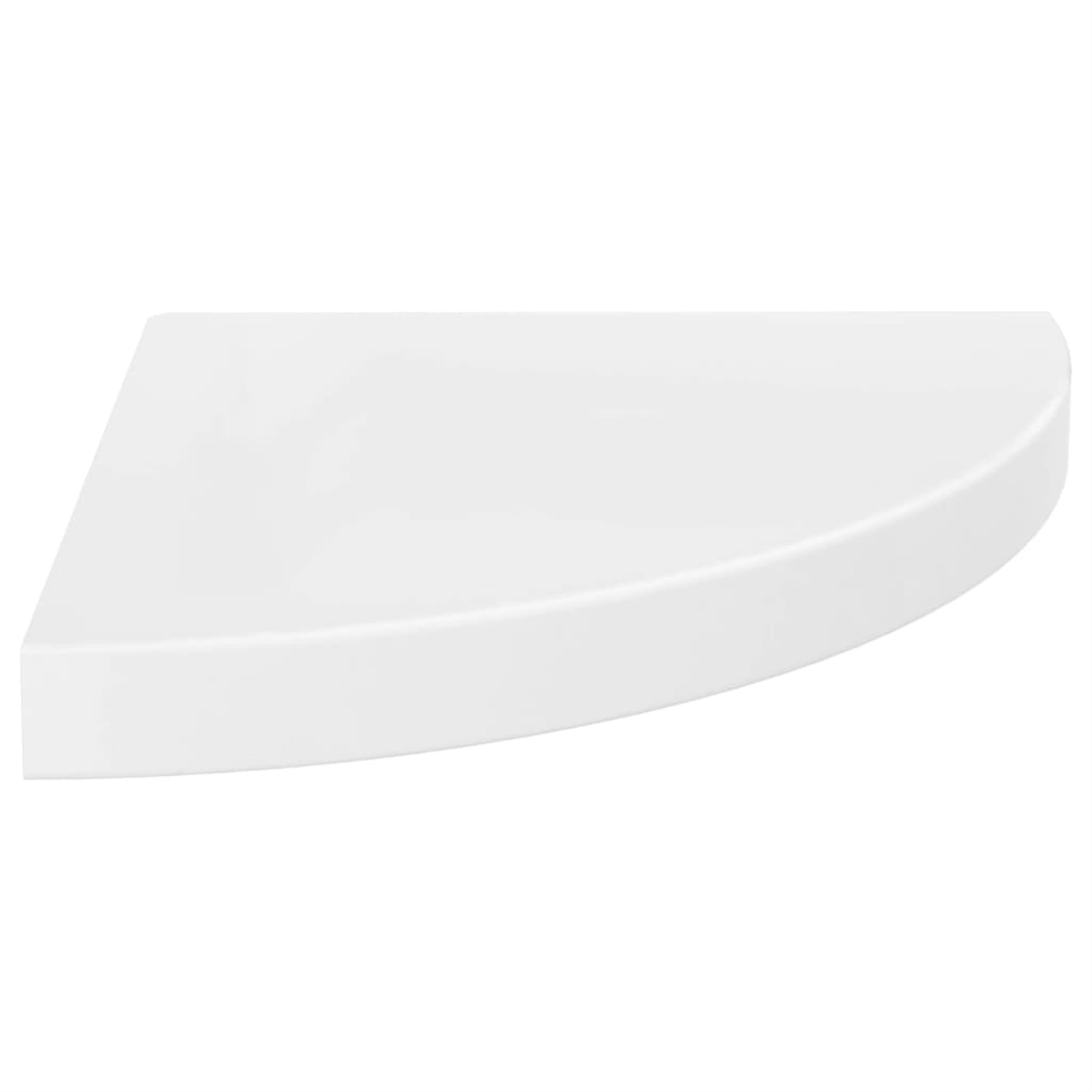 Vidaxl Floating Corner Shelf High Gloss White 13.8'X13.8'X1.5' Mdf