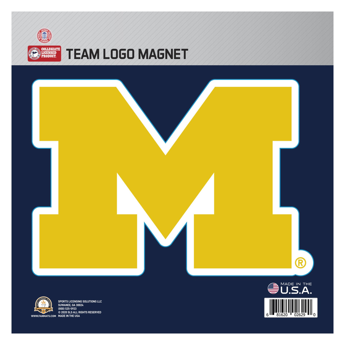 Univeristy Of Michigan Large Team Logo Magnet 10 (8.8046X9.2077)