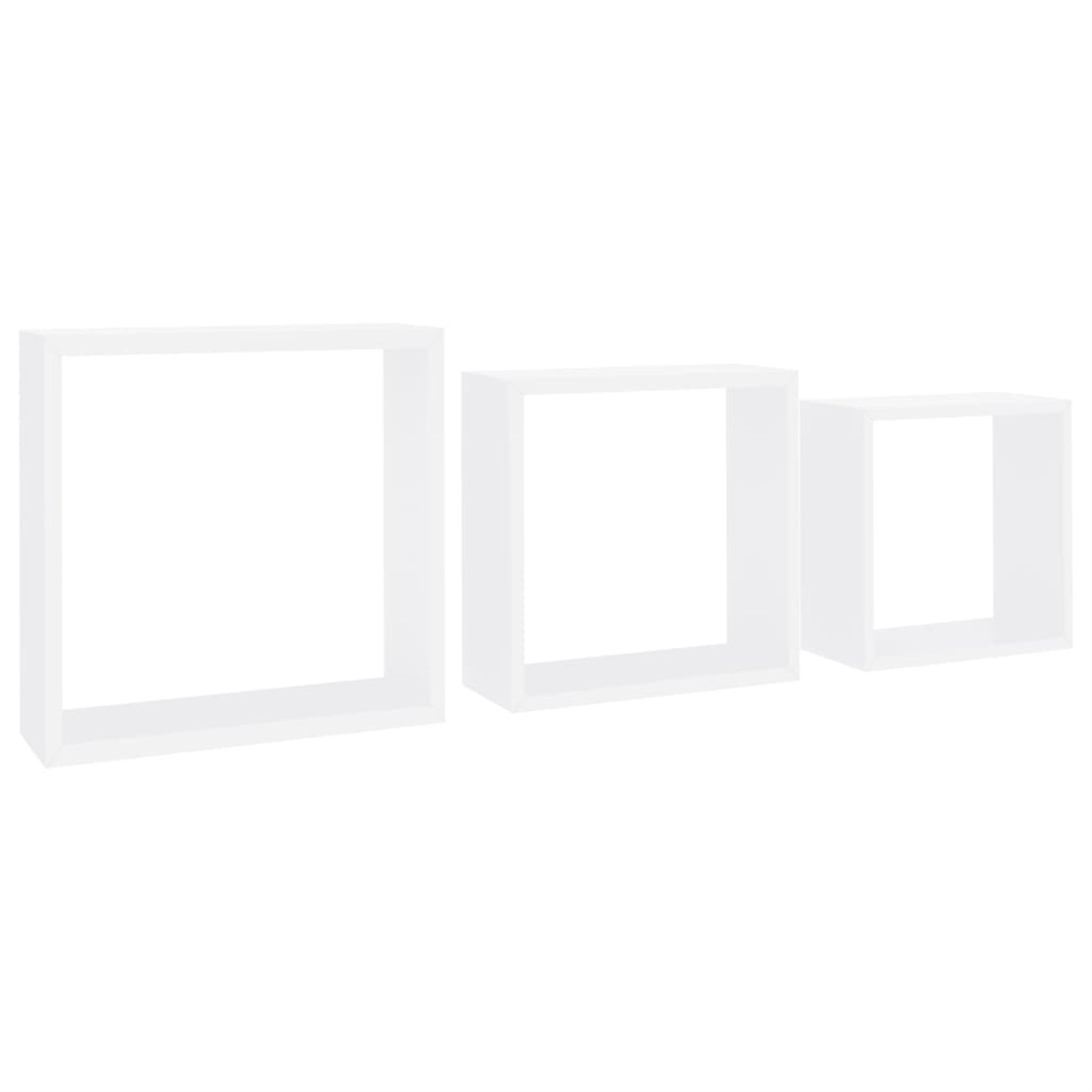 Vidaxl Wall Cube Shelves 3 Pcs White Mdf