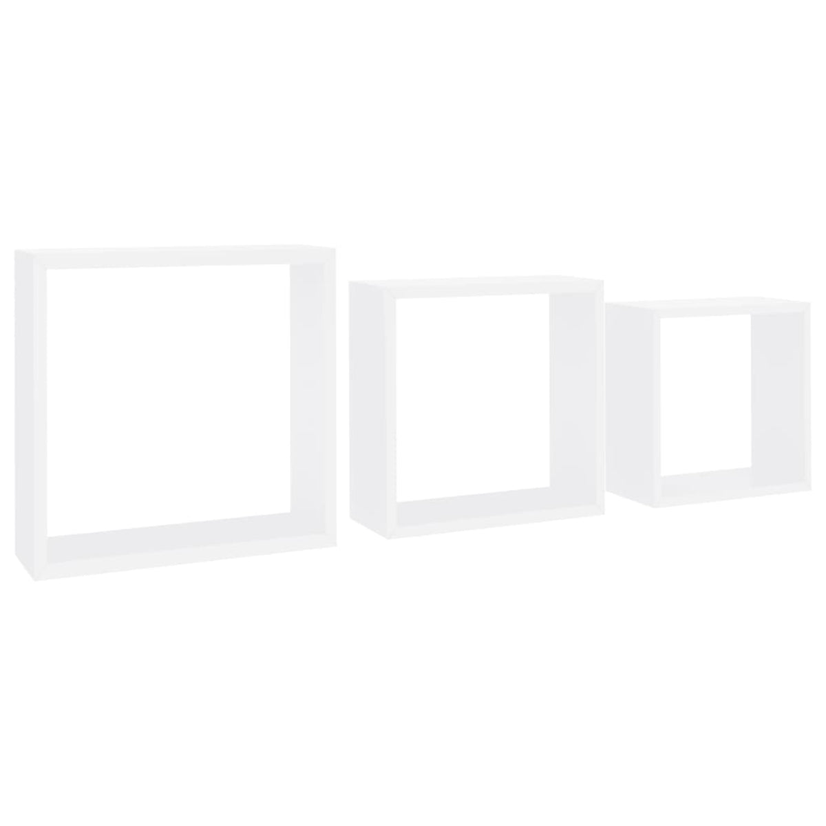 Vidaxl Wall Cube Shelves 3 Pcs White Mdf