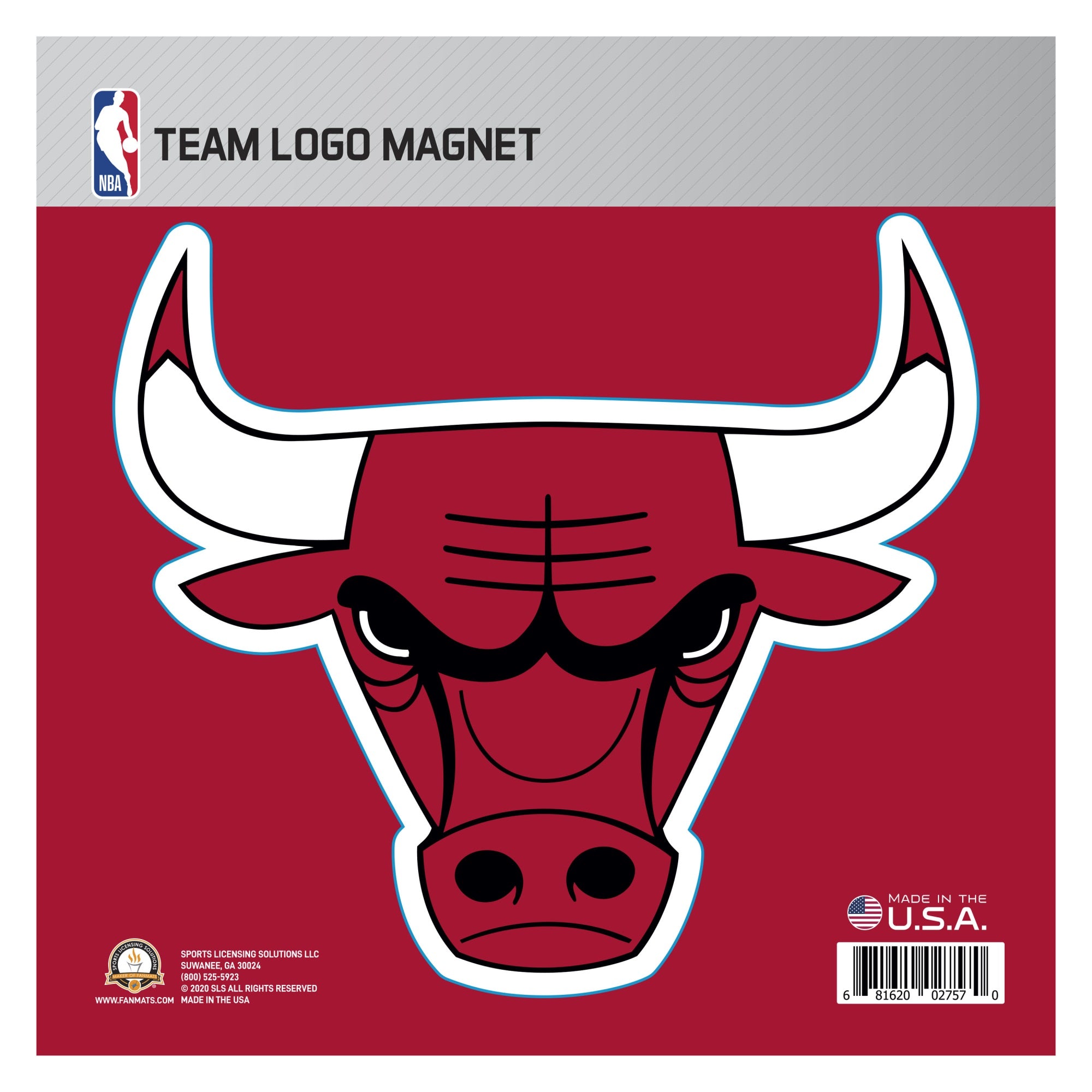 Chicago Bulls Large Team Logo Magnet 10 (8.8046X9.2077)