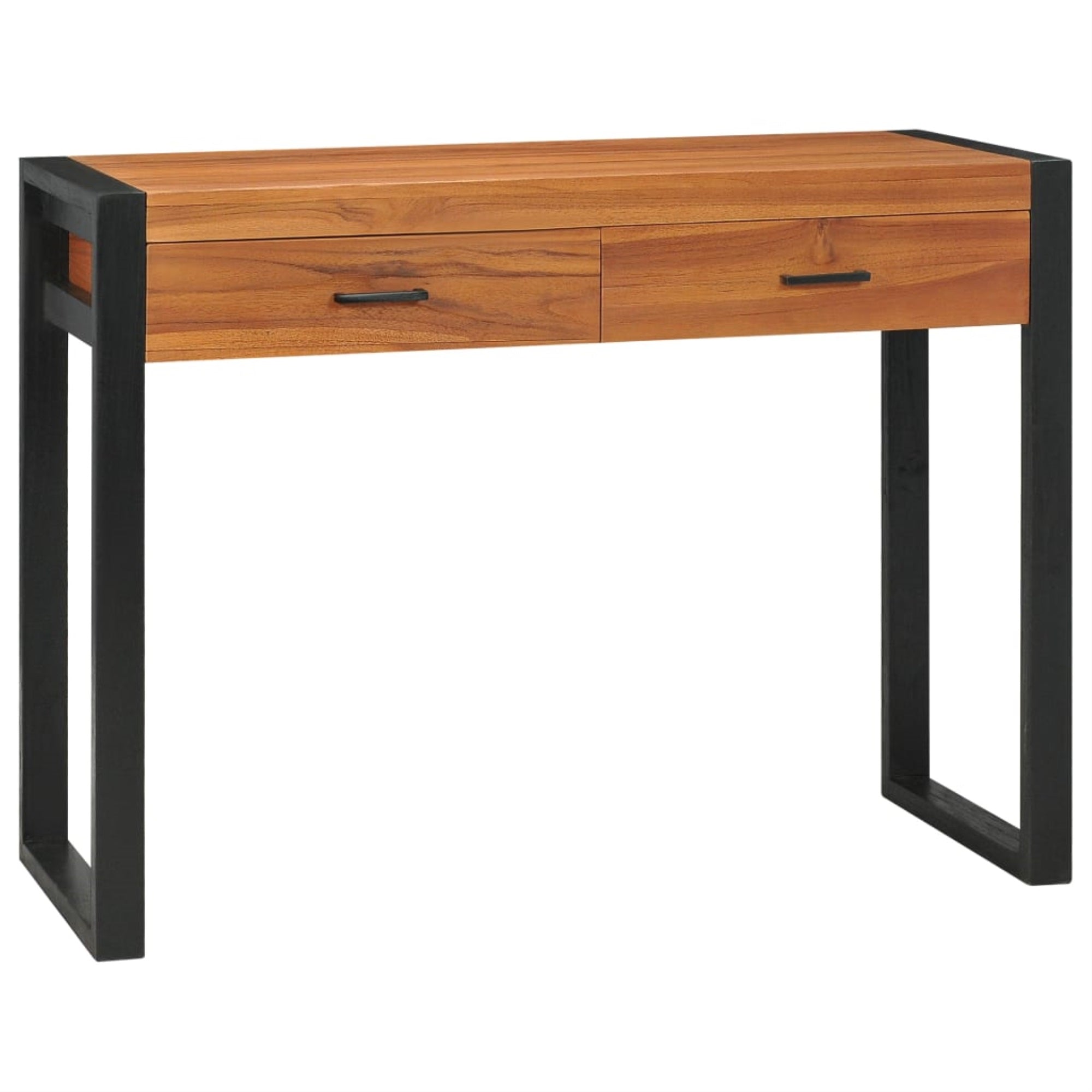 Vidaxl Desk With 2 Drawers 39.4'X15.7'X29.5' Recycled Teak Wood