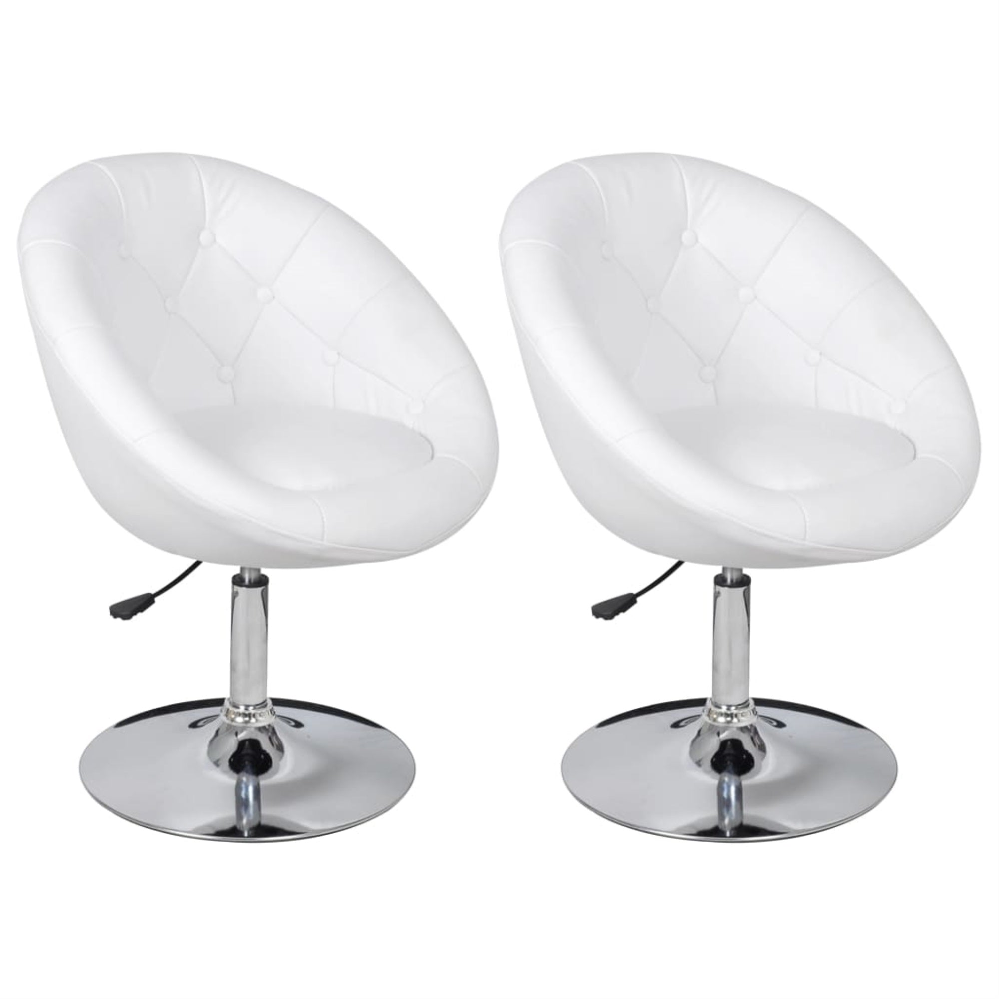 Vidaxl Bar Stools 2 Pcs White Faux Leather