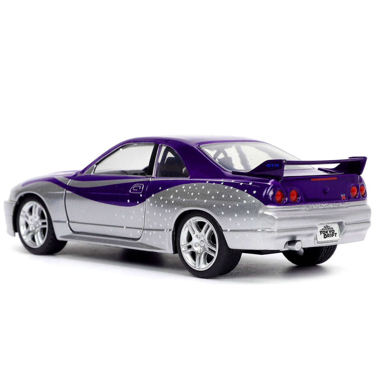 1995  Skyline Gt-R (Bcnr33) Purple And Silver Metallic 'Fast & Furious' Series 1/32 Diecast Model Car By Jada