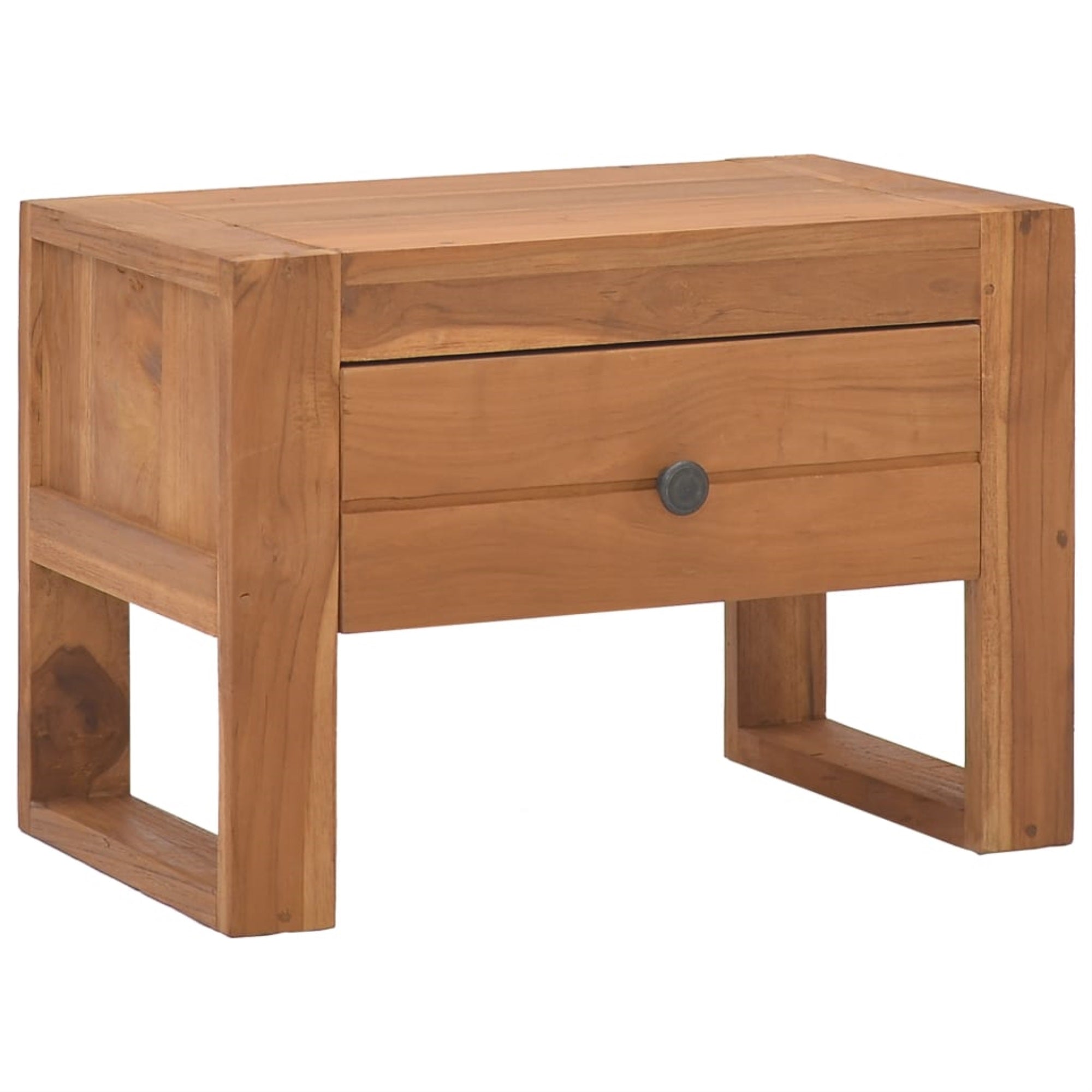 Vidaxl Bedside Cabinet 19.7'X11.8'X13.8' Solid Teak Wood