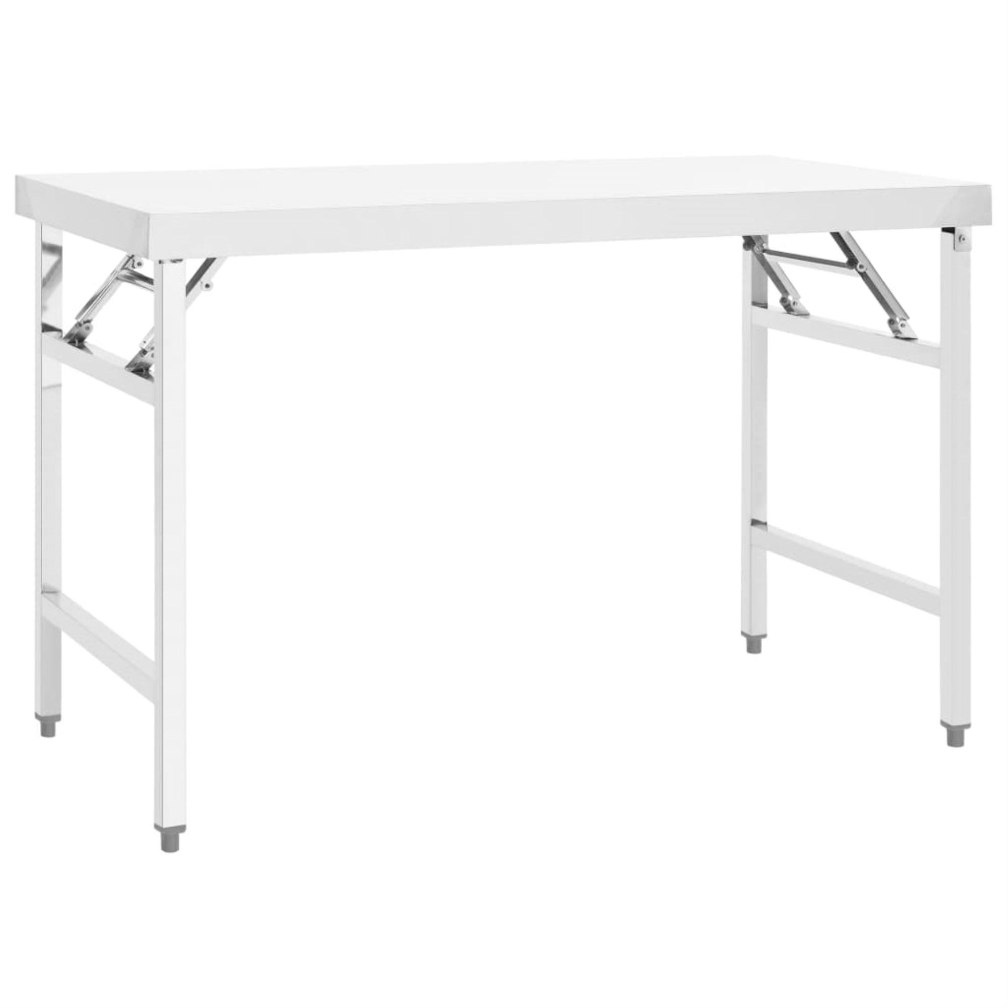 Vidaxl Kitchen Folding Work Table 47.2'X24'X32' Stainless Steel