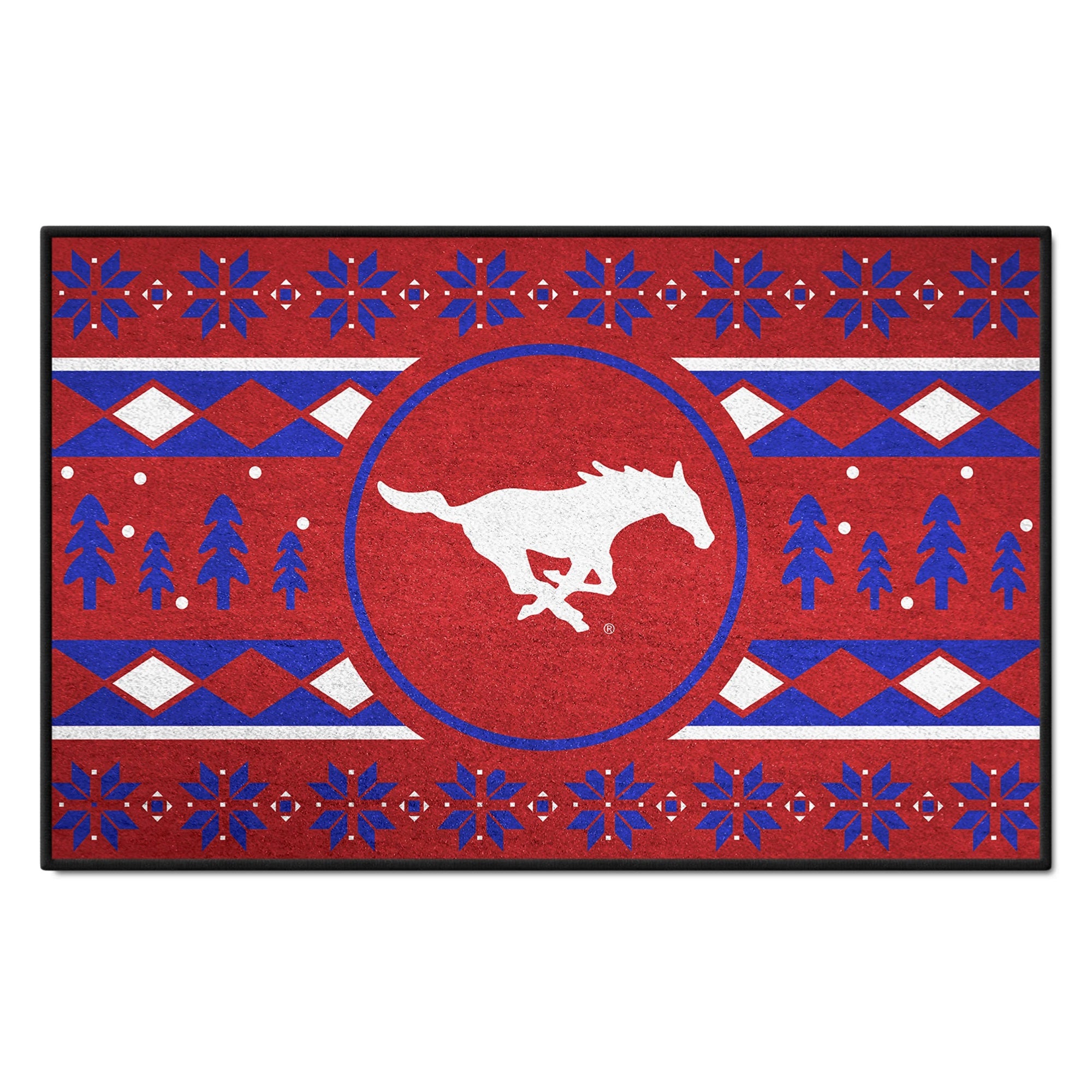 Smu Holiday Sweater Starter Mat Accent Rug - 19In. X 30In.