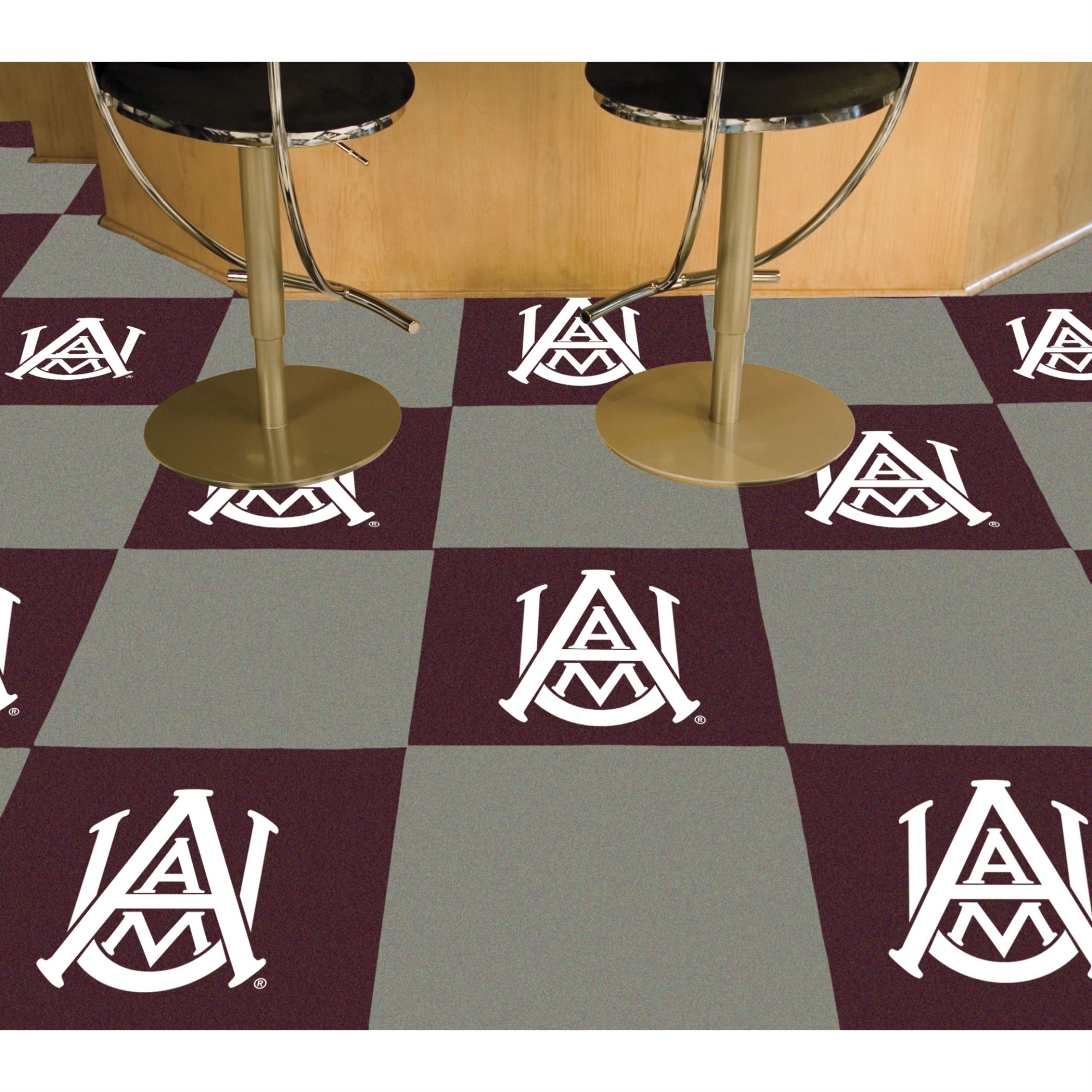 Alabama A&M Bulldogs Team Carpet Tiles - 45 Sq Ft.