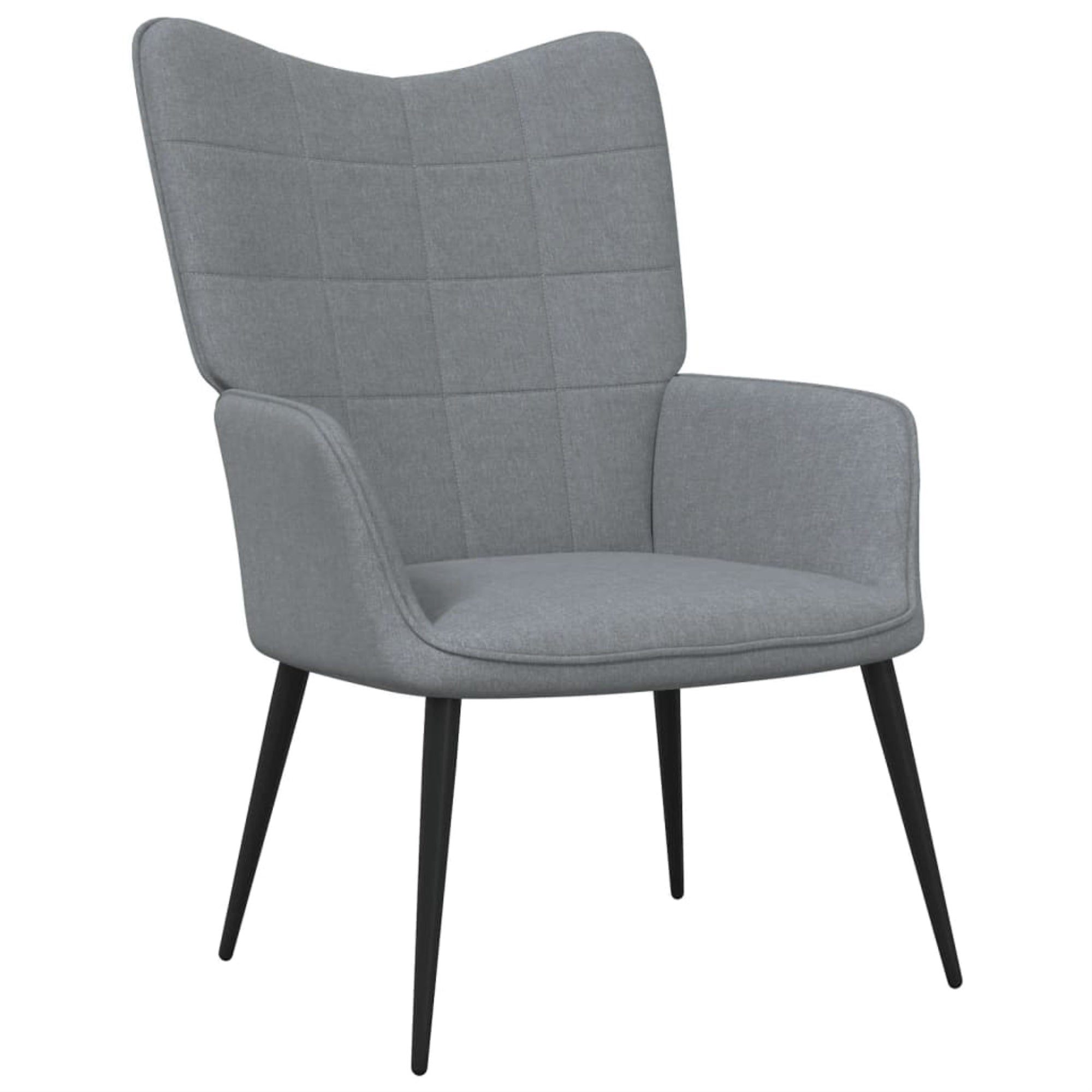 Vidaxl Relaxing Chair Light Gray Fabric