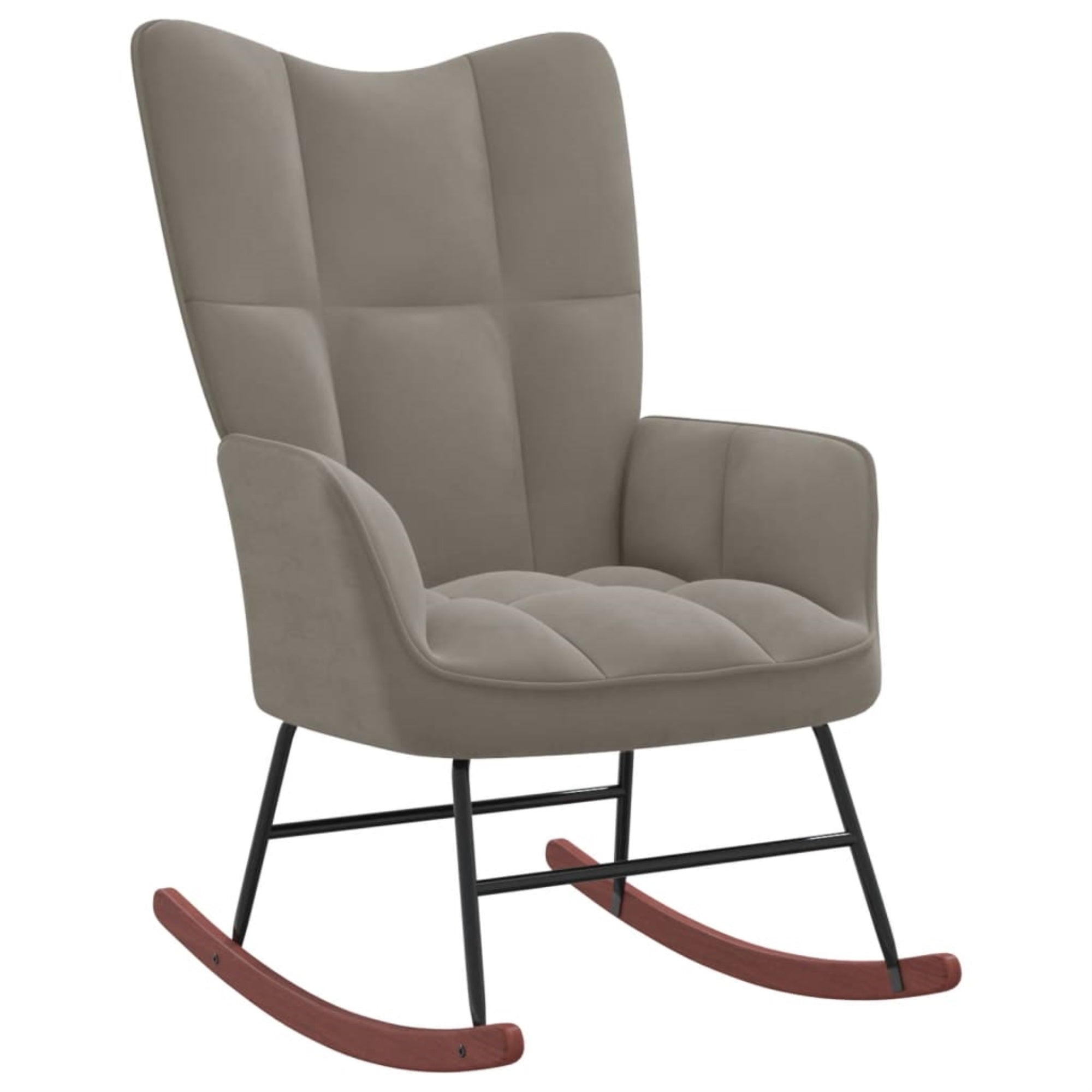 Vidaxl Rocking Chair Light Gray Velvet
