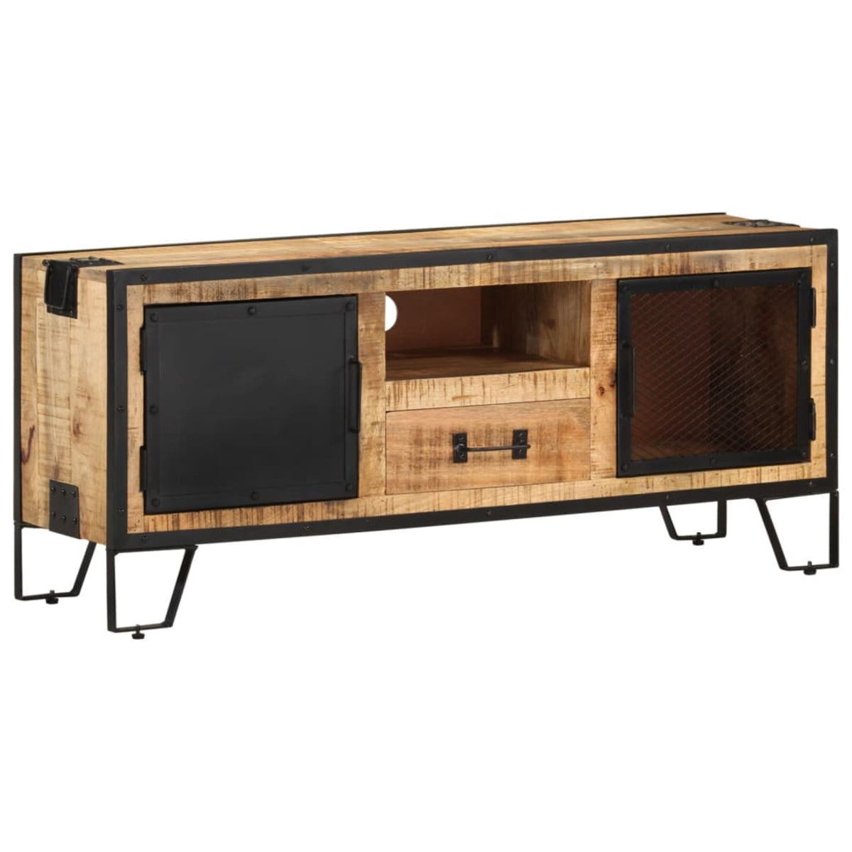 Vidaxl Tv Cabinet 43.3'X12.2'X18.1' Rough Mango Wood