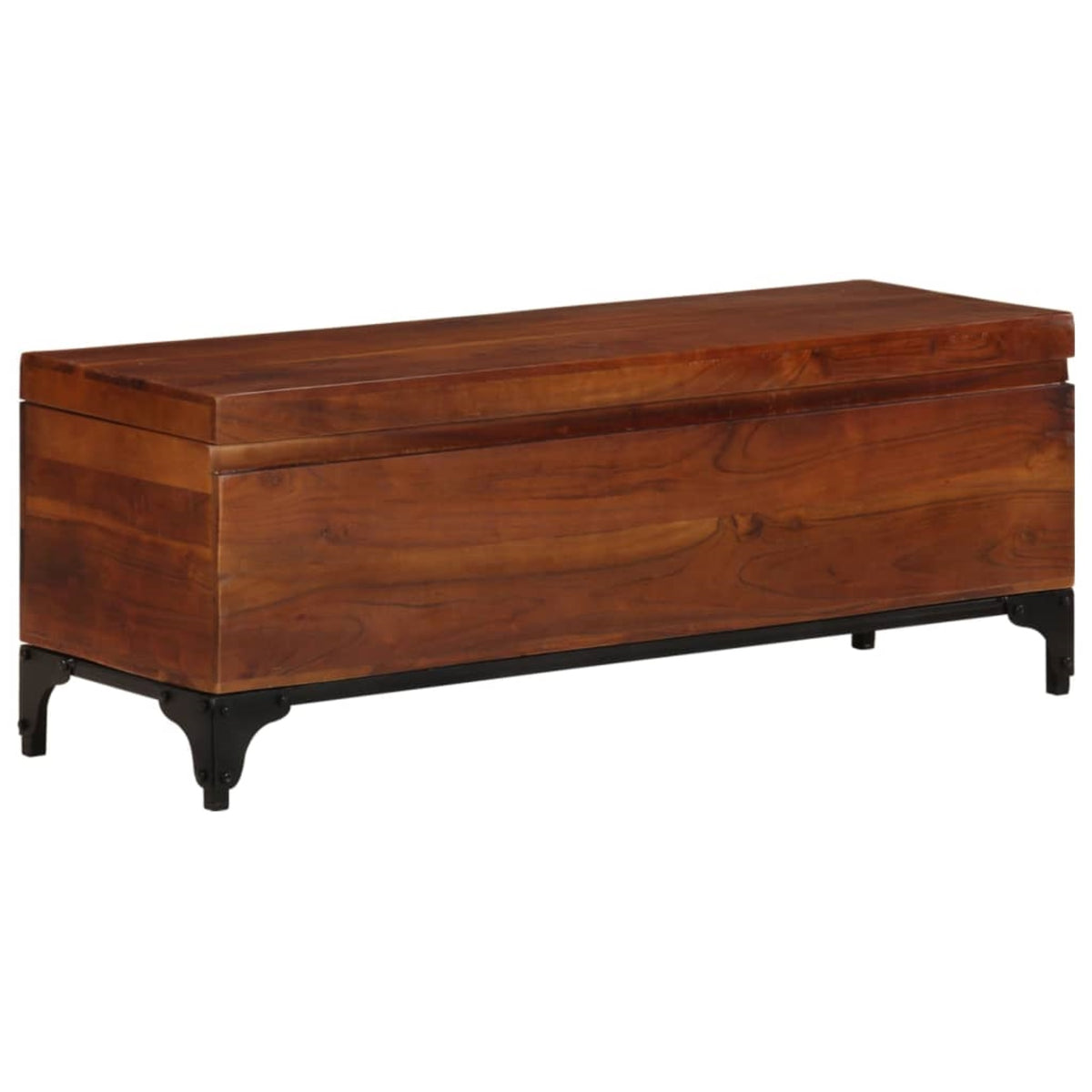Vidaxl Storage Trunk 43.3'X13.8'X16.1' Solid Acacia Wood