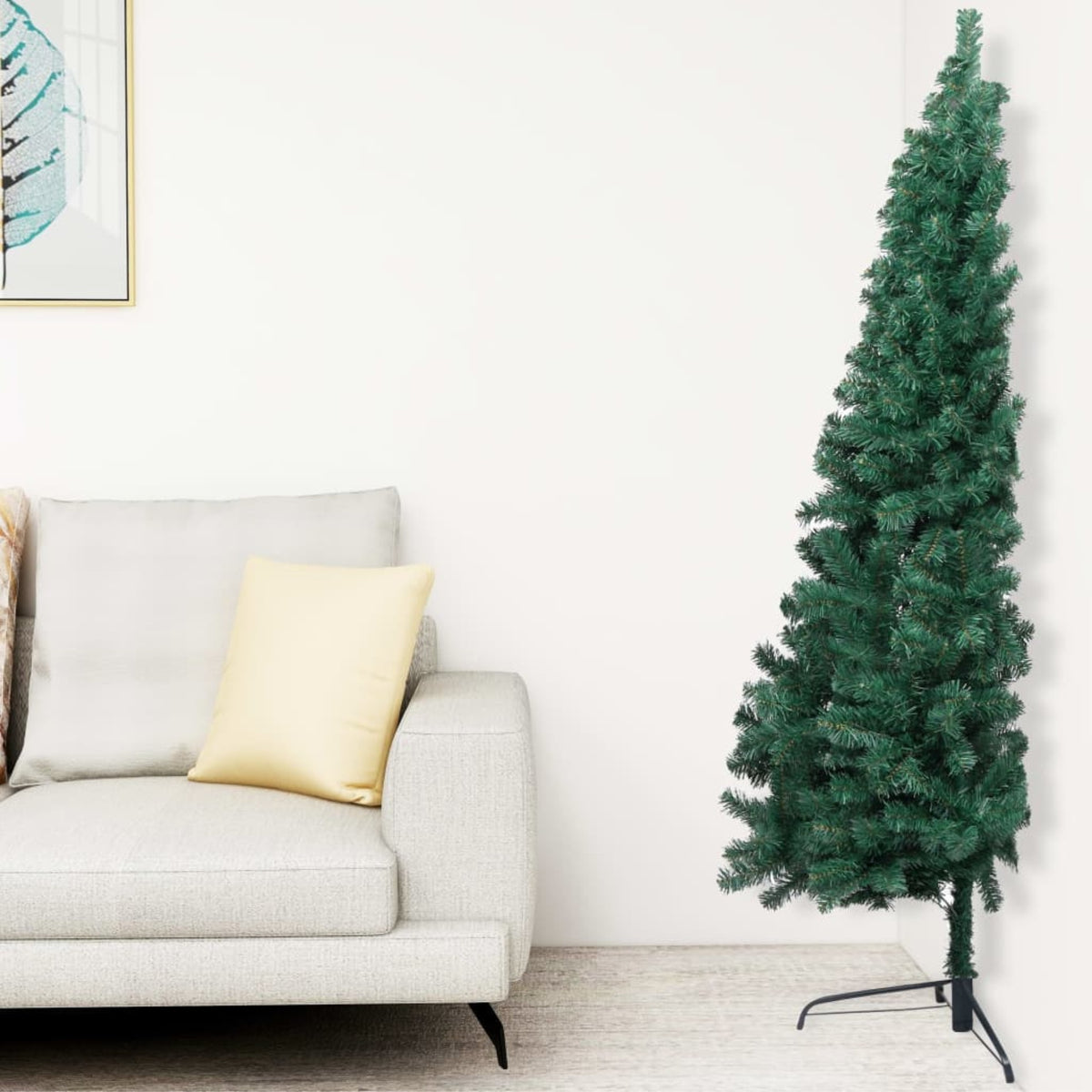 Vidaxl Artificial Half Christmas Tree With Stand Green 47.2' Pvc