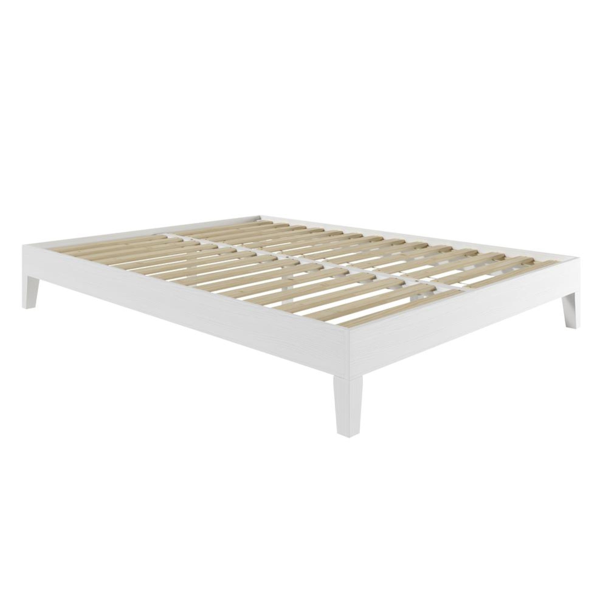 Nix Queen Platform Bed White
