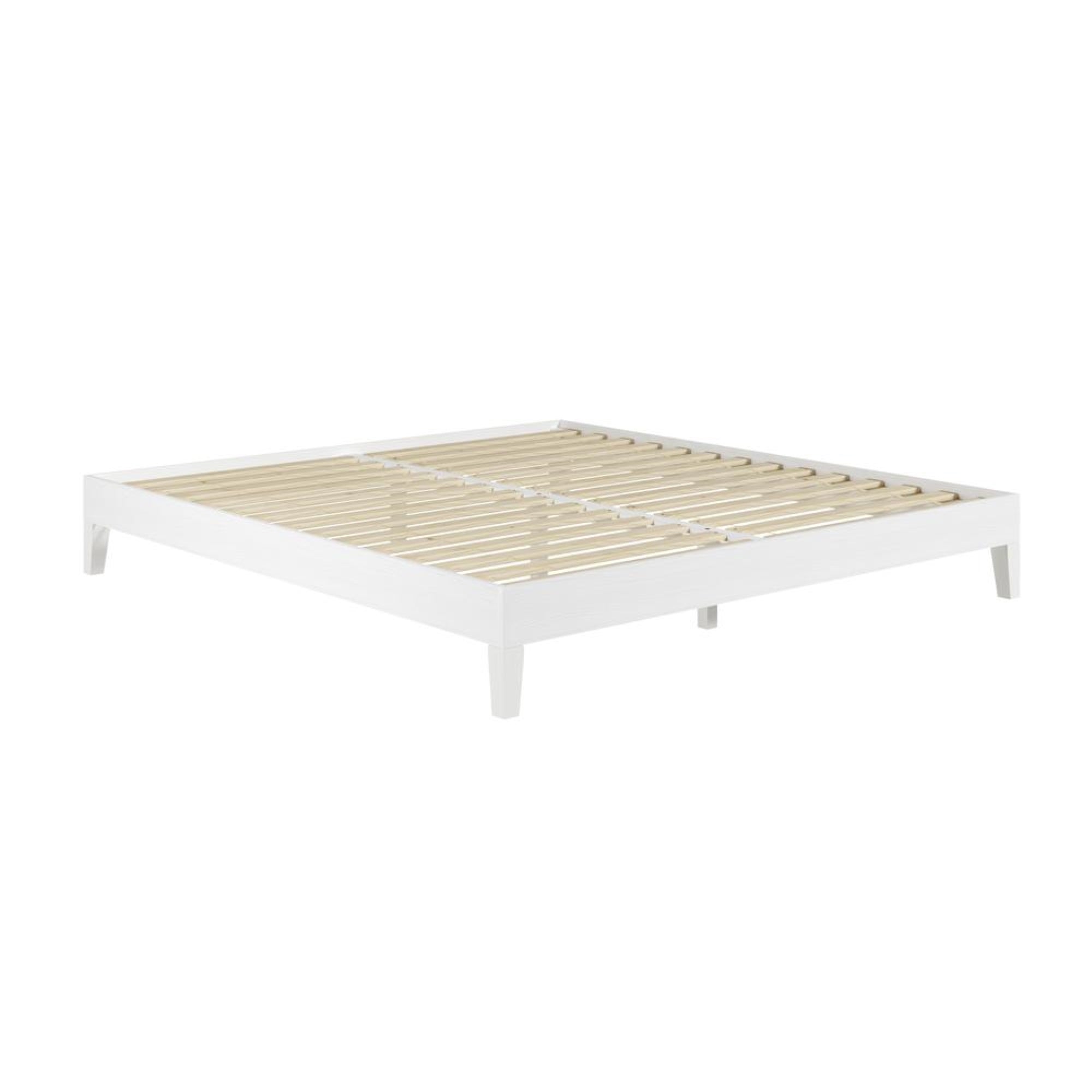 Nix King Platform Bed White