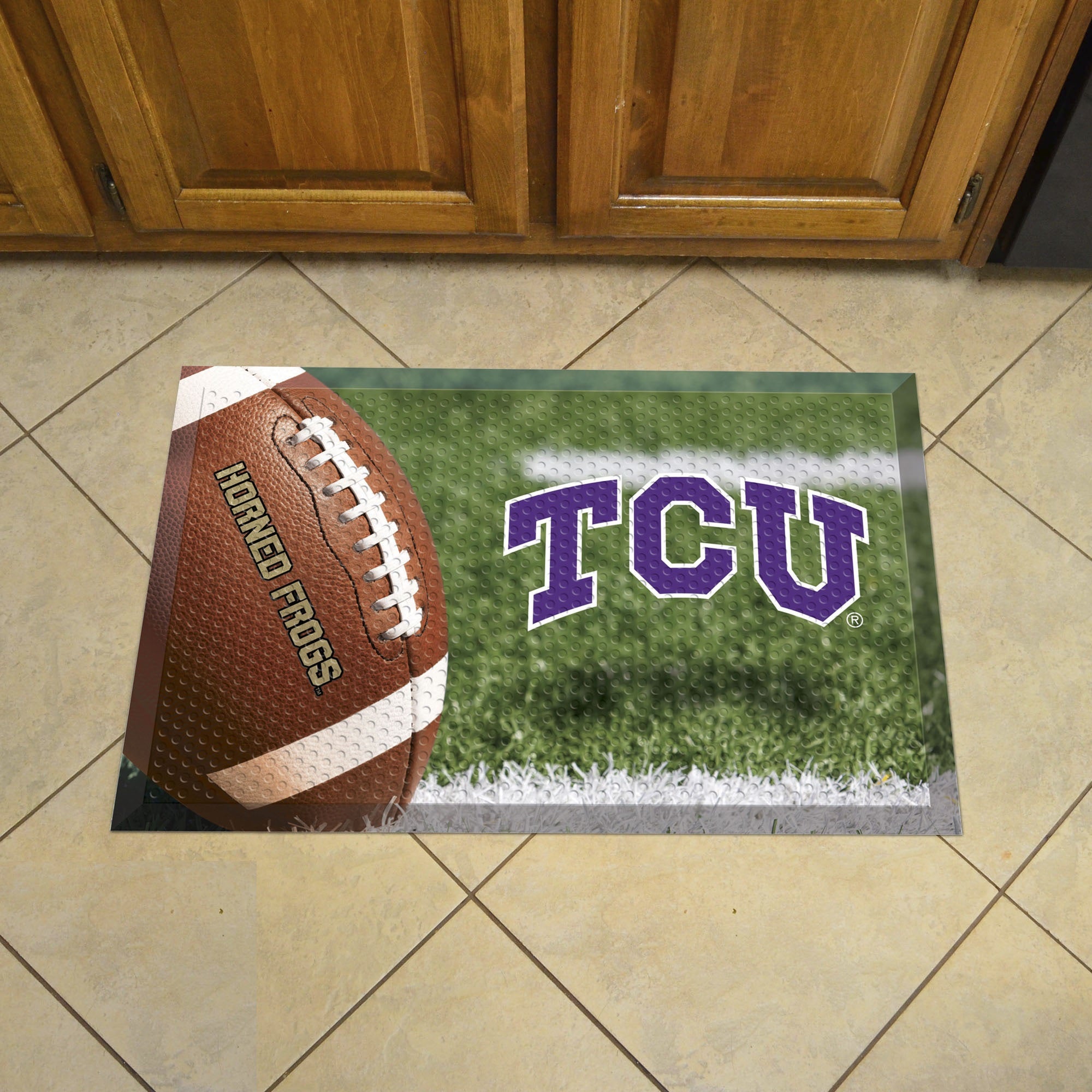 Tcu Rubber Scraper Door Mat