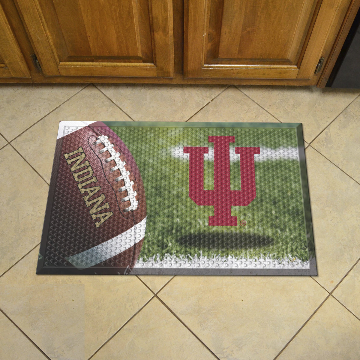 Indiana Hooisers Rubber Scraper Door Mat