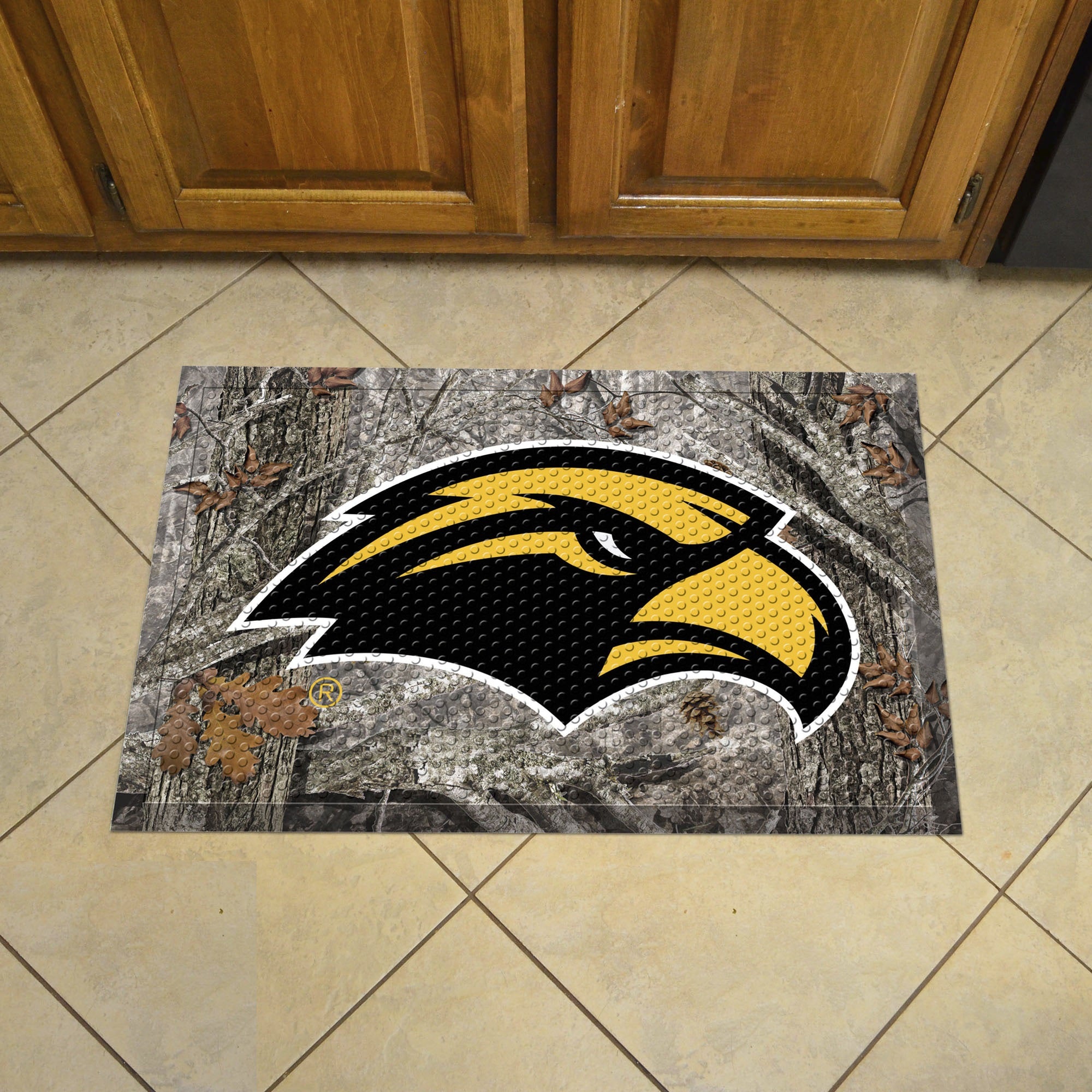 Southern Miss Rubber Scraper Door Mat Camo