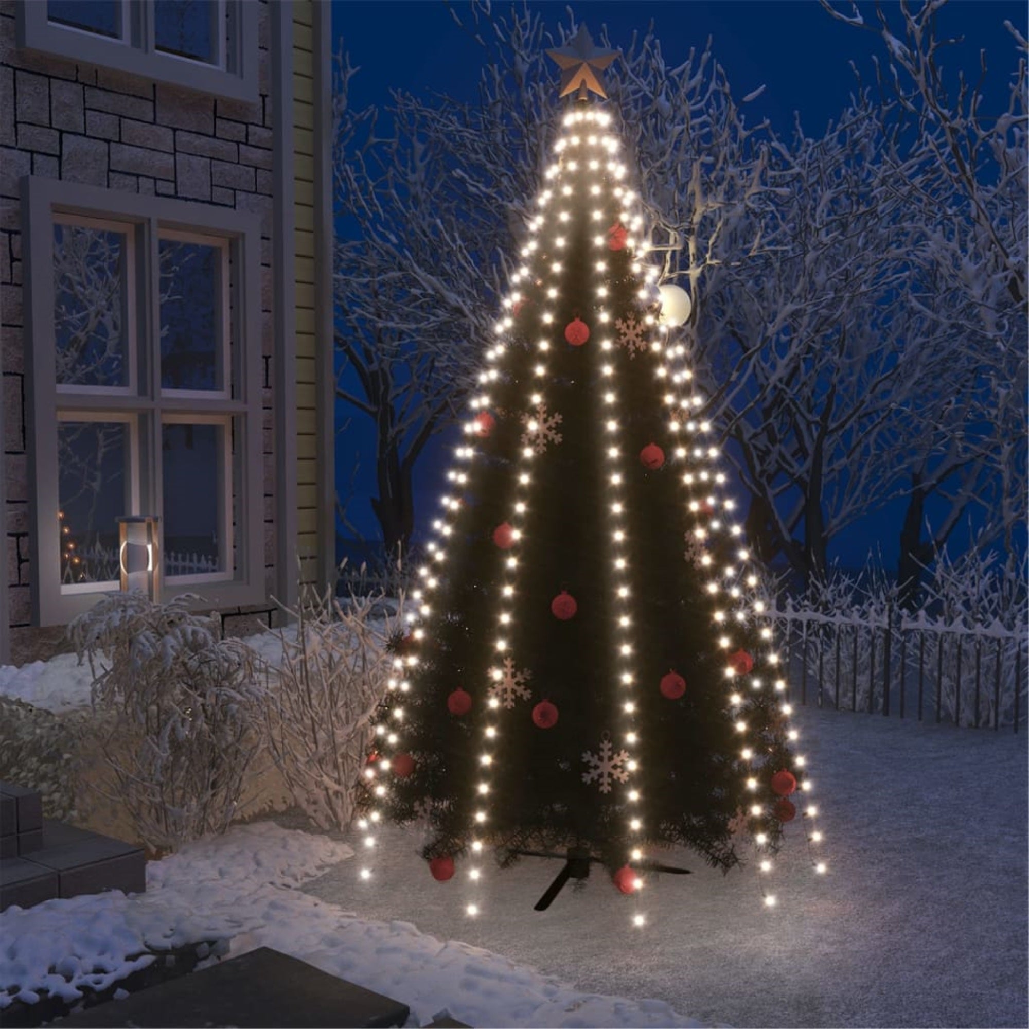 Vidaxl Christmas Tree Net Lights With 250 Leds Cold White 98.4'