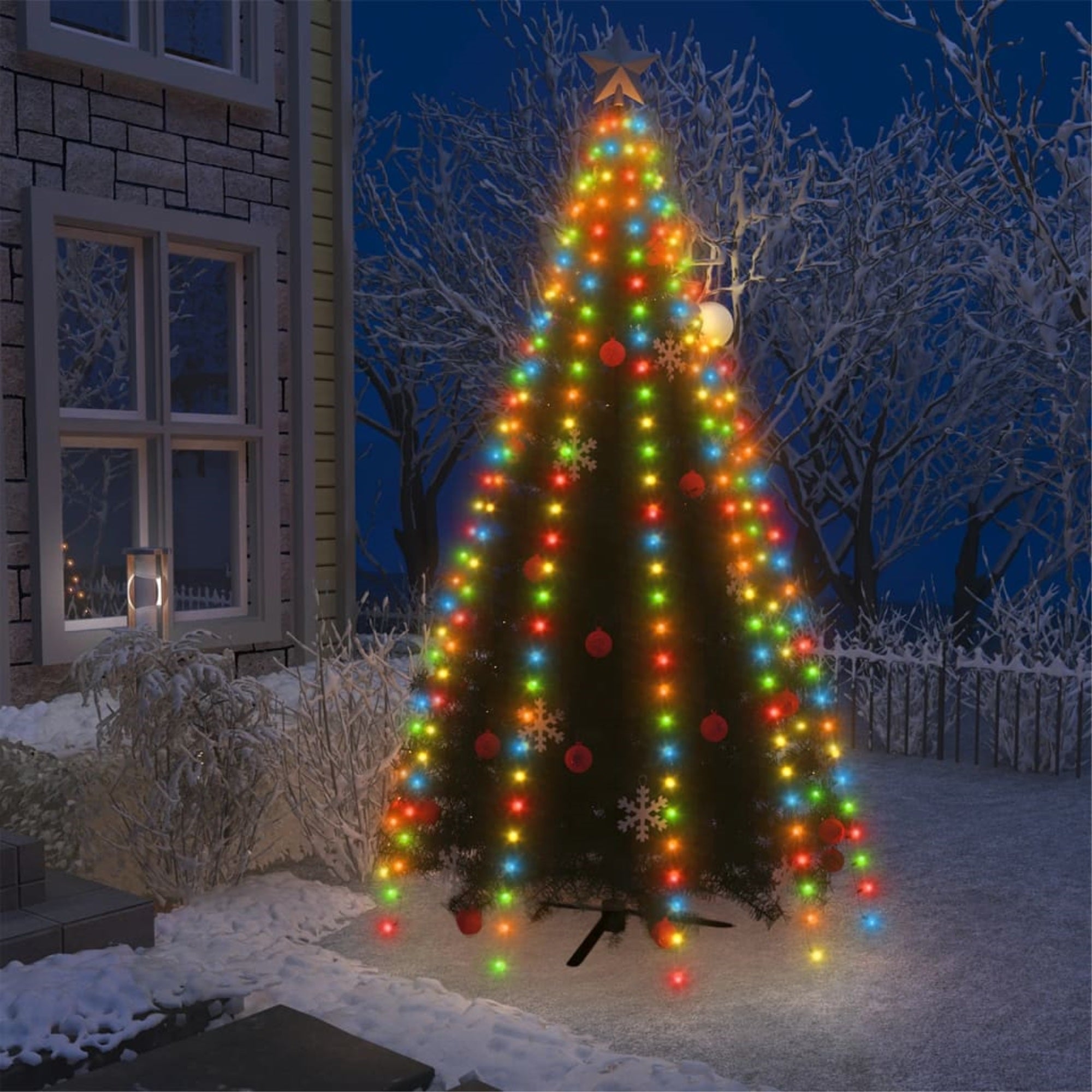 Vidaxl Christmas Tree Net Lights With 300 Leds Colorful 118.1'