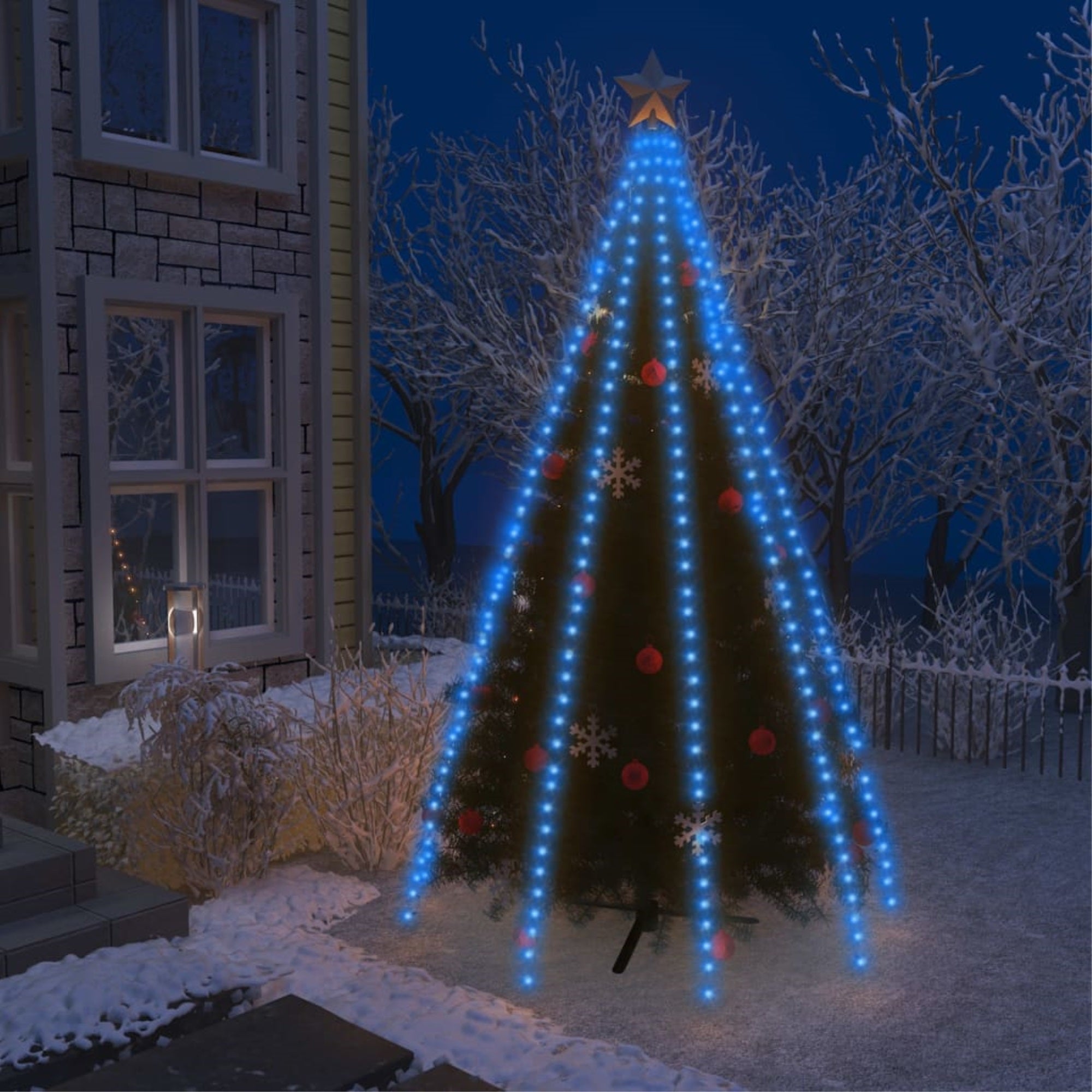 Vidaxl Christmas Tree Net Lights With 400 Leds Blue 157.5'