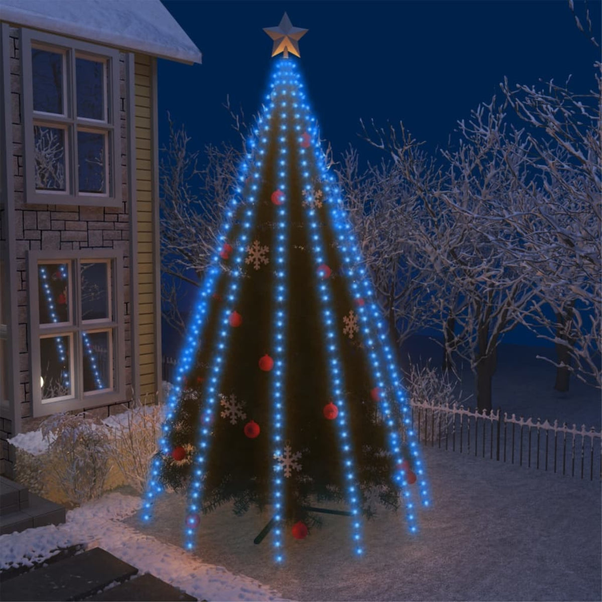 Vidaxl Tree Lights With 500 Leds Blue 196.9' Indoor Outdoor