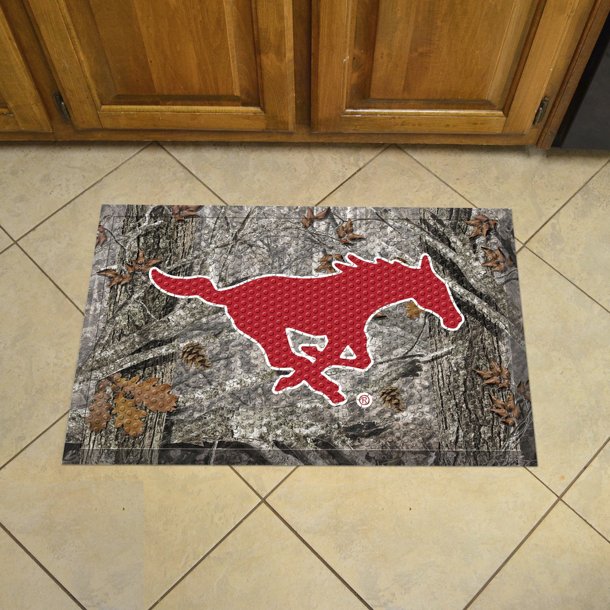 Smu Rubber Scraper Door Mat Camo