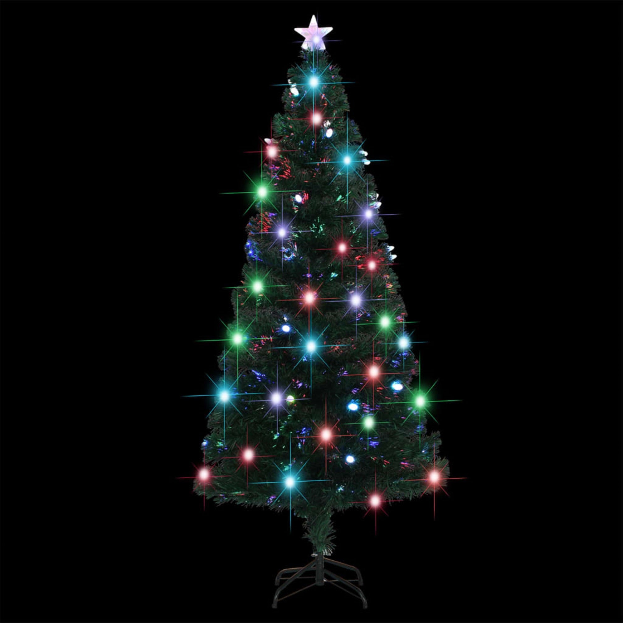 Vidaxl Artificial Christmas Tree With Stand/Led 59.1' Fiber Optic