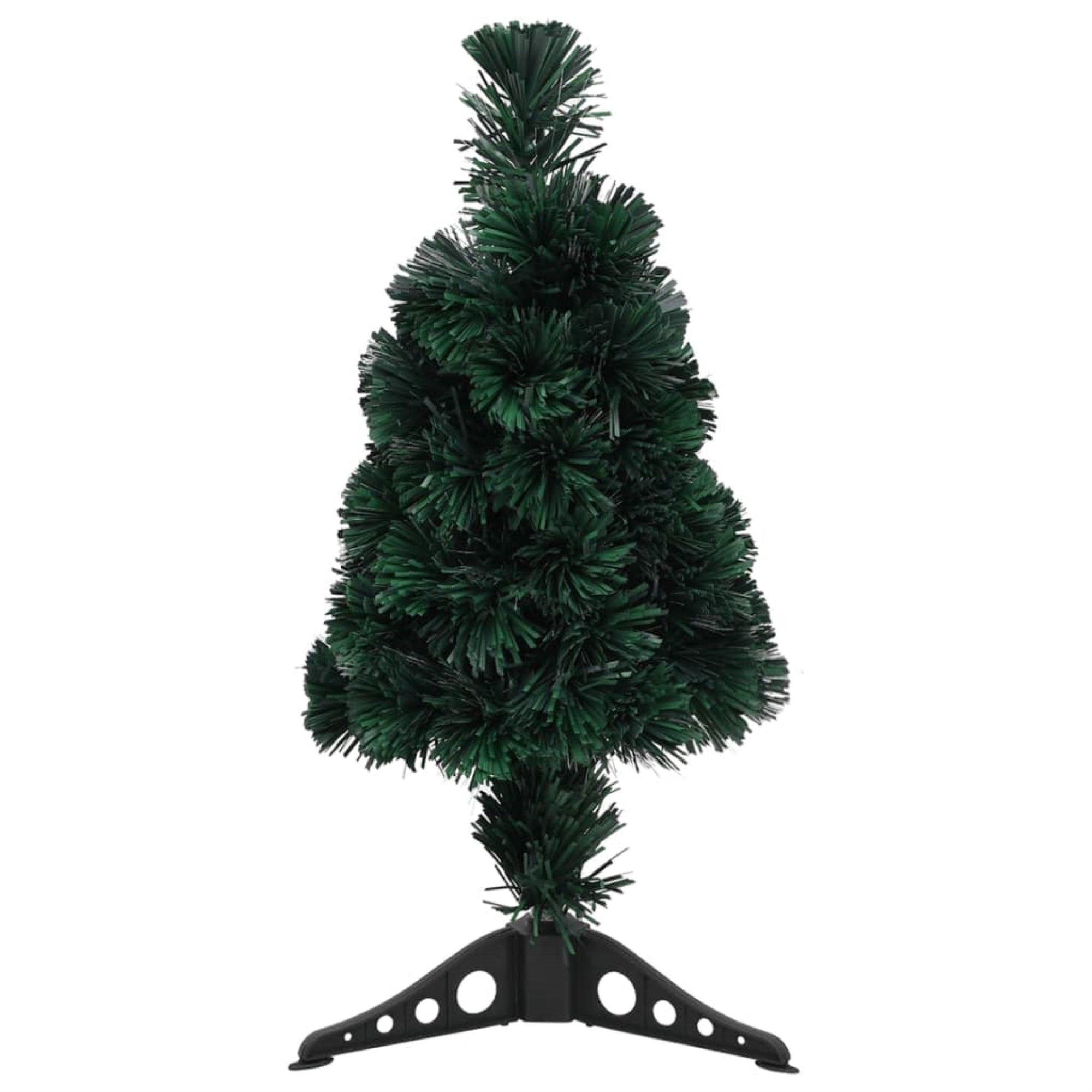 Vidaxl Artificial Slim Christmas Tree With Stand 25.2' Fiber Optic
