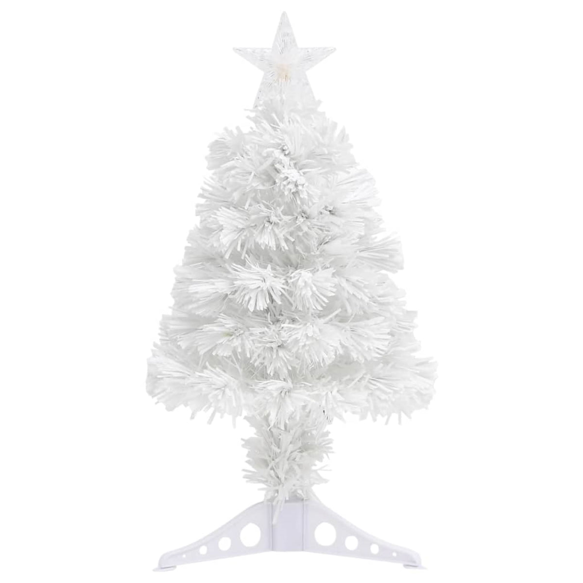 Vidaxl Artificial Christmas Tree With Led White 25.2' Fiber Optic