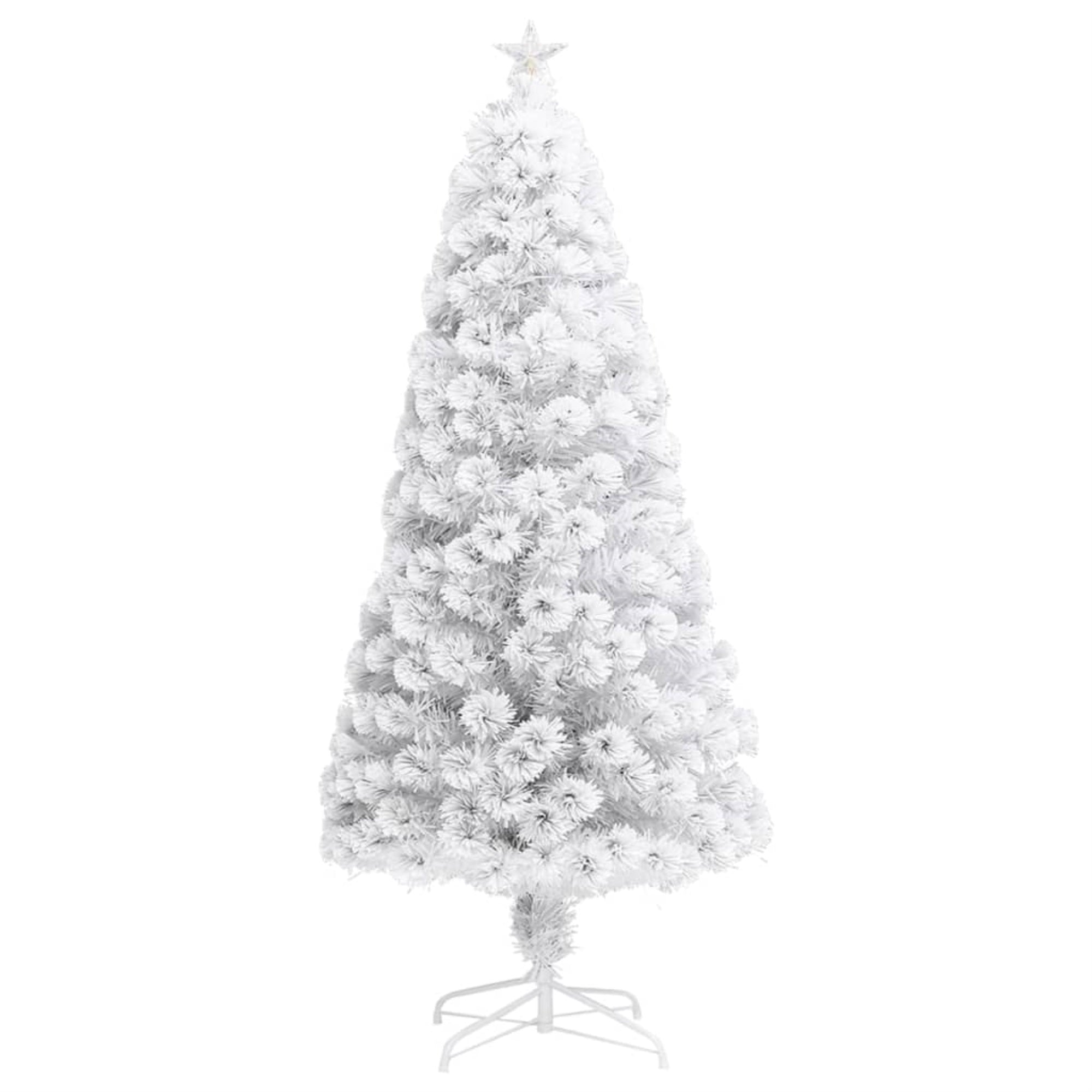 Vidaxl Artificial Christmas Tree With Led White 59.1' Fiber Optic