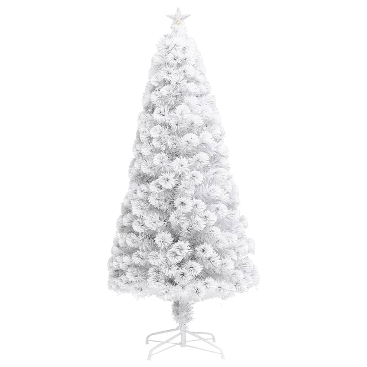 Vidaxl Artificial Christmas Tree With Led White 59.1' Fiber Optic