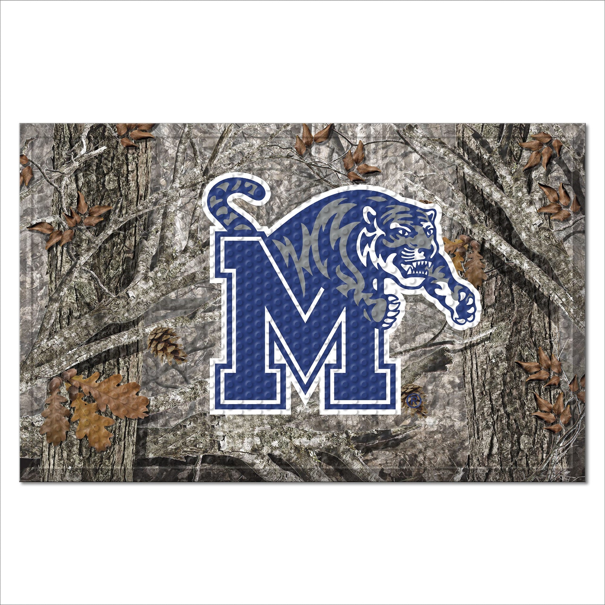 University Of Memphis Rubber Scraper Door Mat