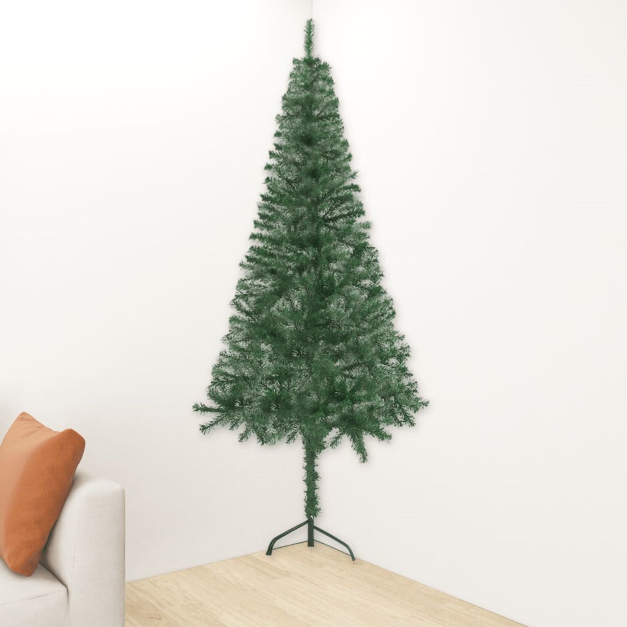 Vidaxl Corner Artificial Christmas Tree Green 59.1' Pvc