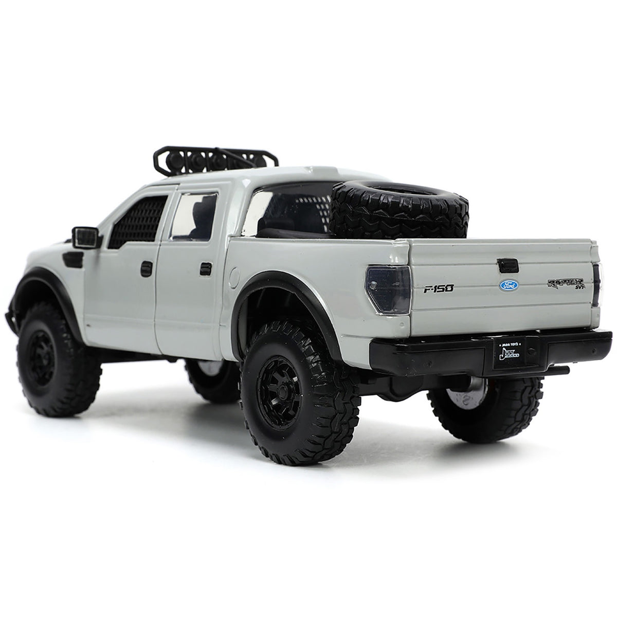 2011 Ford F-150 Svt Raptor Pickup Truck Light Gray With Extra Wheels 'Just Trucks' Series 1/24 Diecast Model Car By Jada