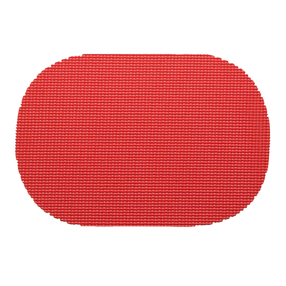 Fishnet Flag Red Oval Placemat Dz.