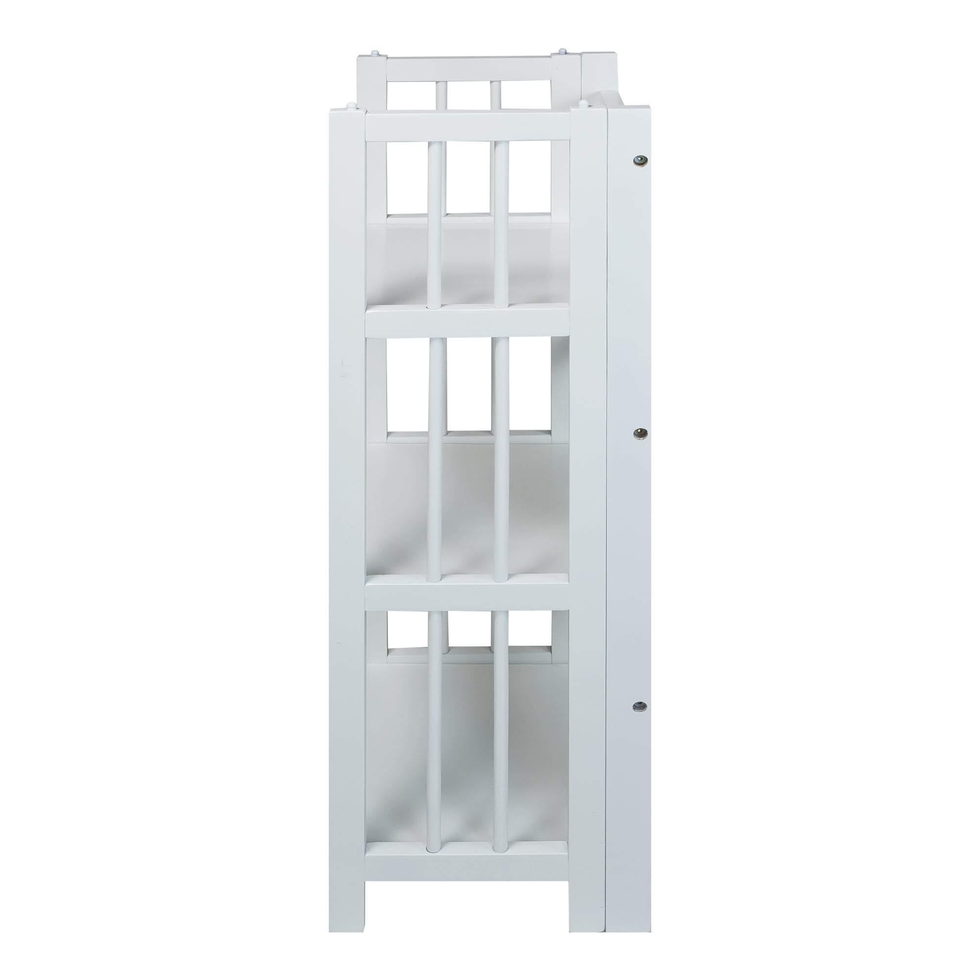 3-Shelf Folding Bookcase 14' Wide-White