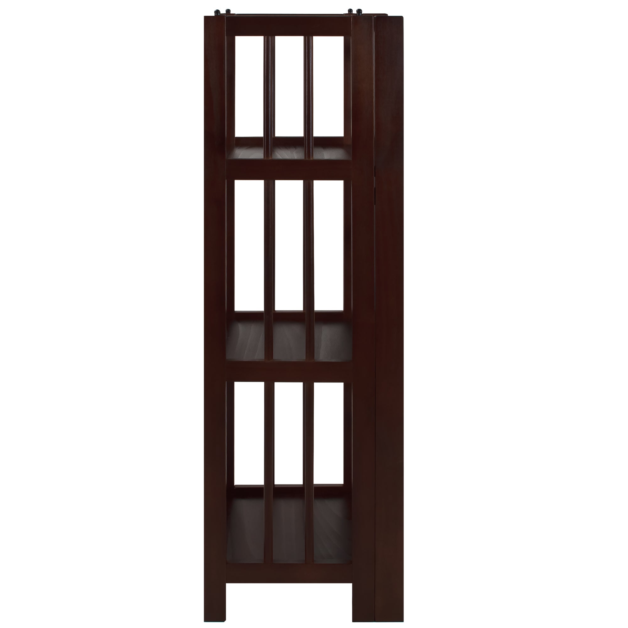 3-Shelf Folding Bookcase 14' Wide-Walnut