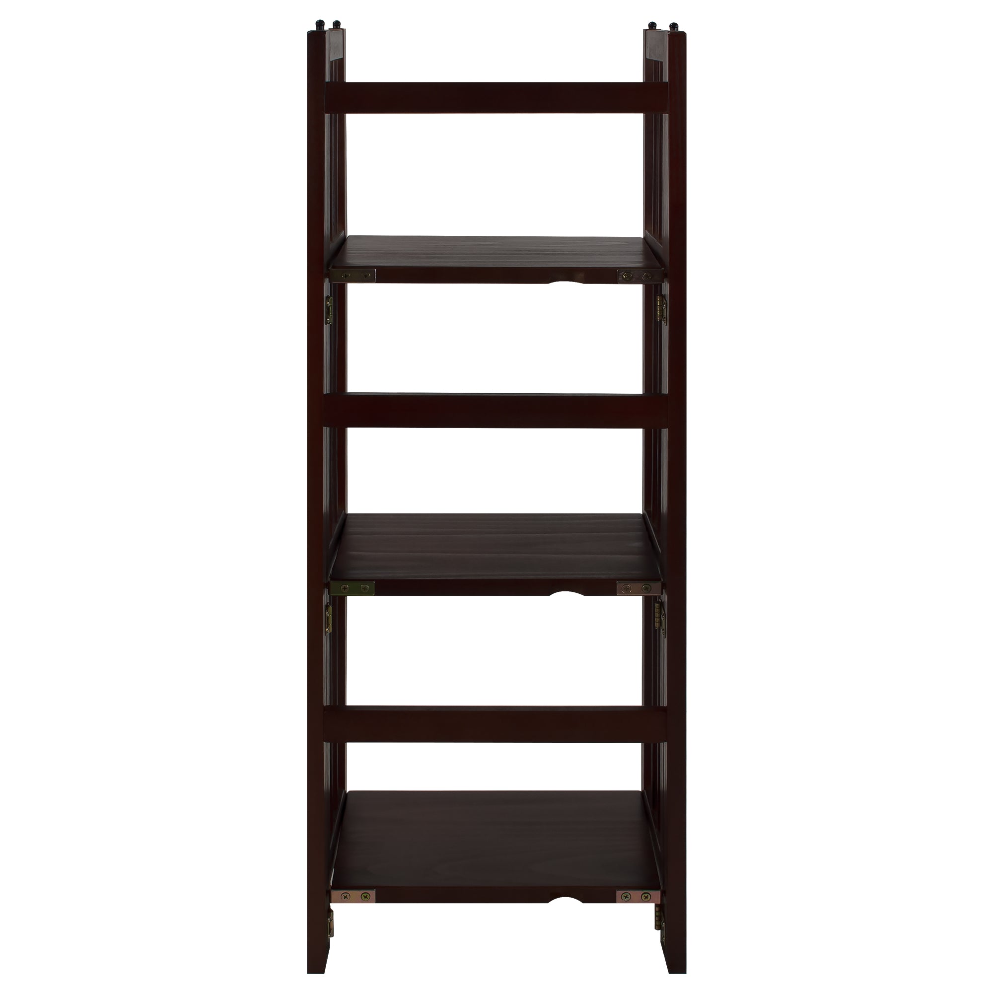 3-Shelf Folding Bookcase 14' Wide-Walnut