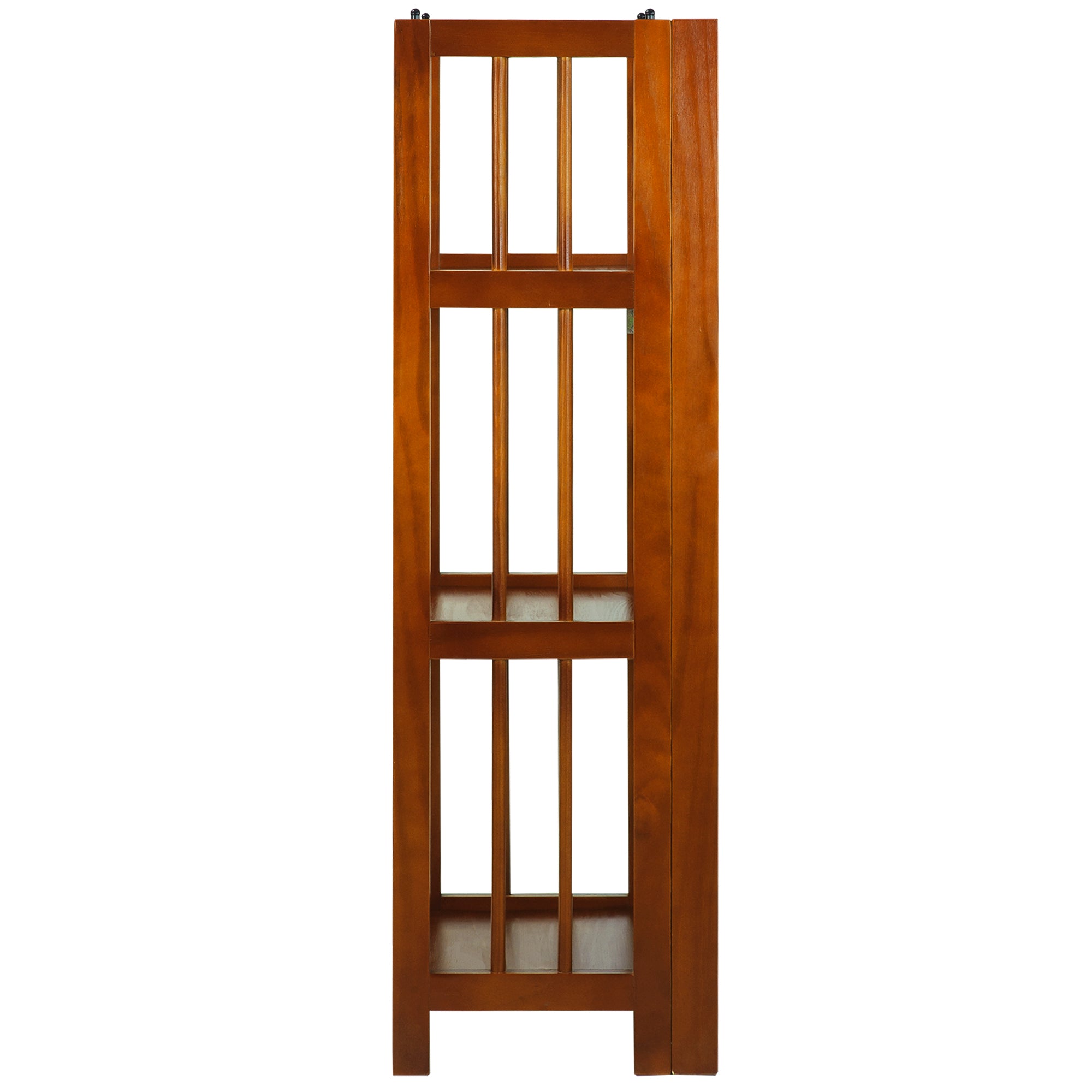 3-Shelf Folding Bookcase 14' Wide-Honey Oak